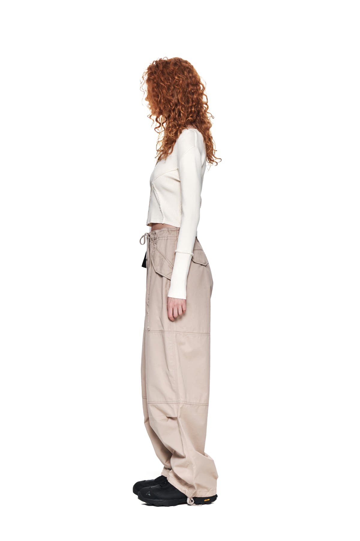 Matin Kim - String Flight Pants (Beige) product image 6 | TRAB K-Fashion Australia