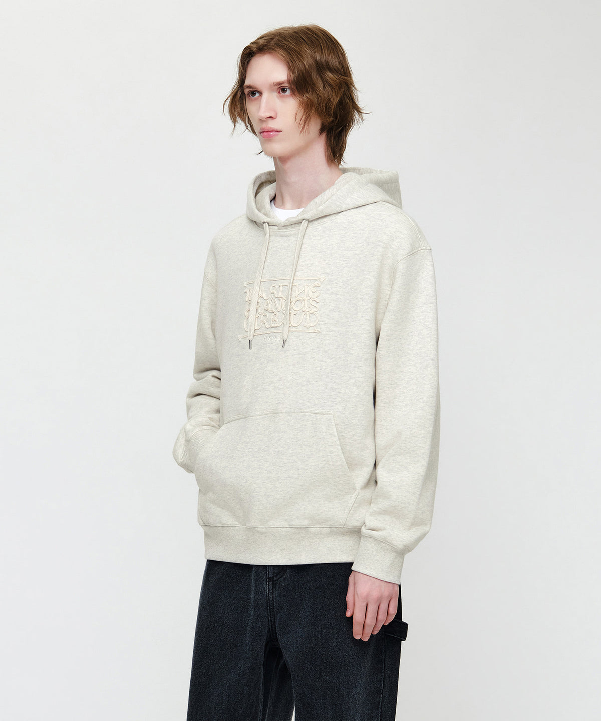 Marithe & Francois Girbaud - Rope Applique Hoodie (Oatmeal) product image 2 | TRAB K-Fashion Australia
