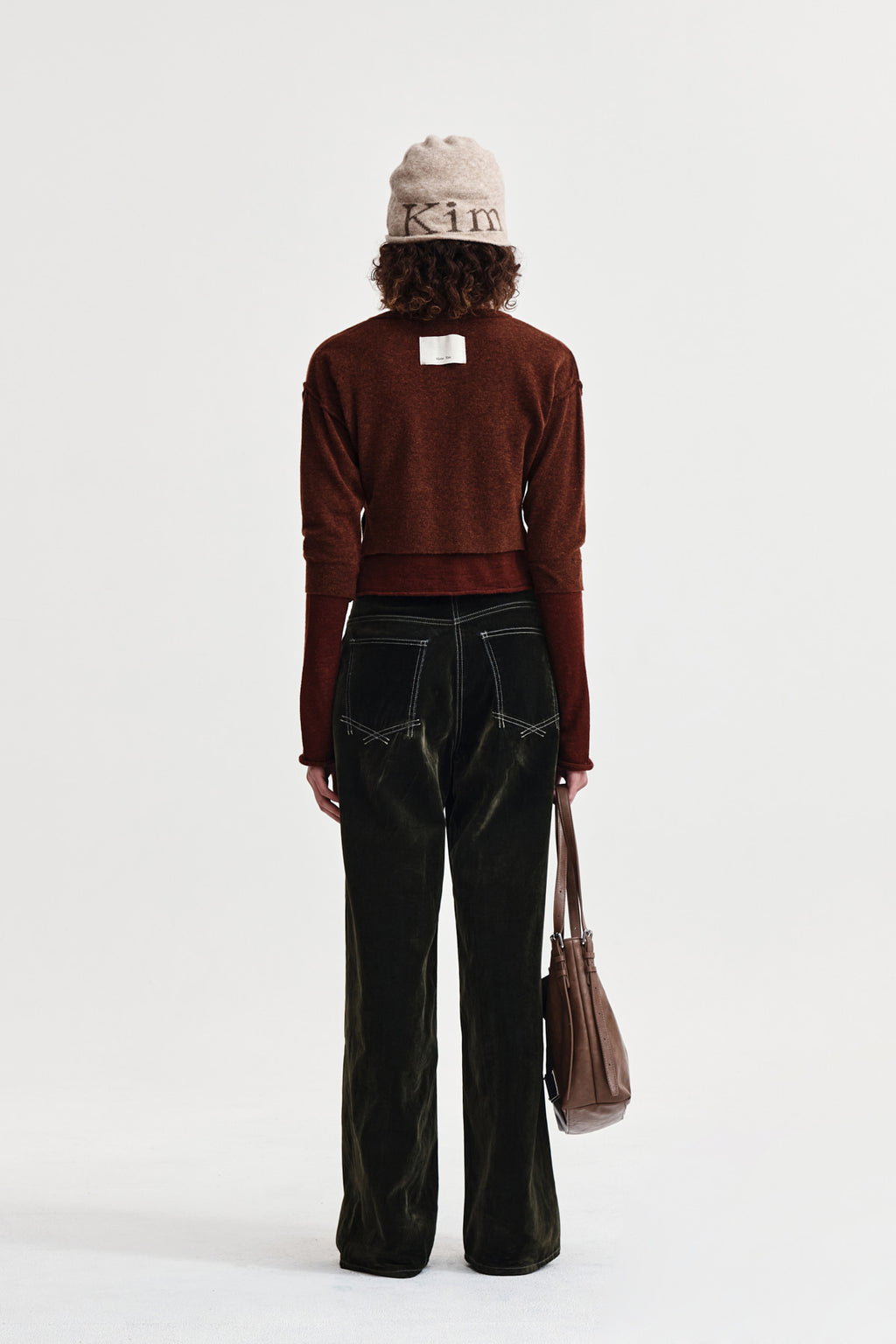 Matin Kim - Layered Texture Knit Cardigan (Brown) product image 7 | TRAB K-Fashion Australia
