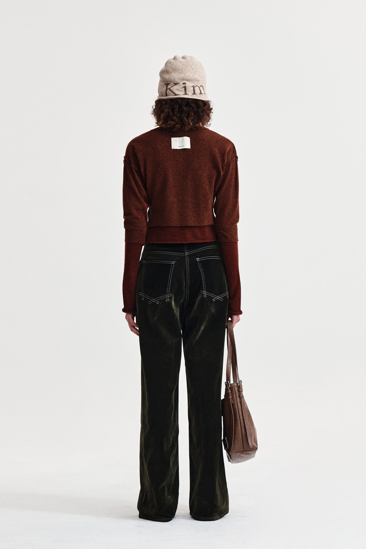Matin Kim - Layered Texture Knit Cardigan (Brown) product image 7 | TRAB K-Fashion Australia