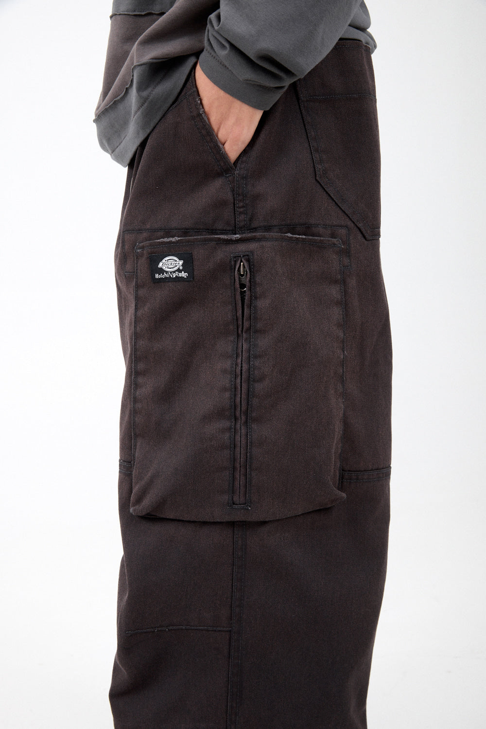 Hatchingroom - Zip Cargo Work Pants (Bleached Purple Brown) product image 16 | TRAB K-Fashion Australia