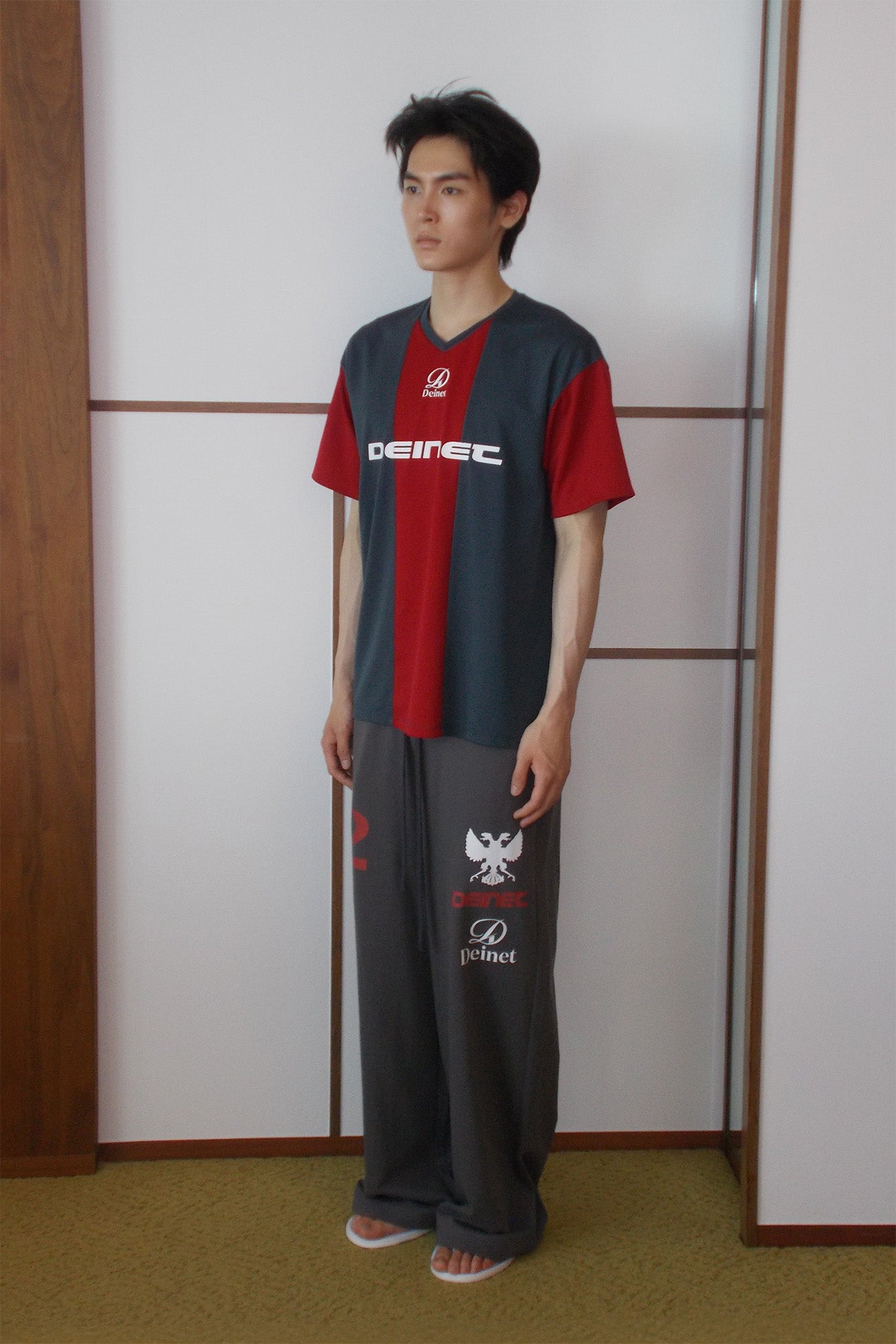 Deinet - Layered 2 Graphic Sweatpants (Charcoal) product image 5 | TRAB K-Fashion Australia
