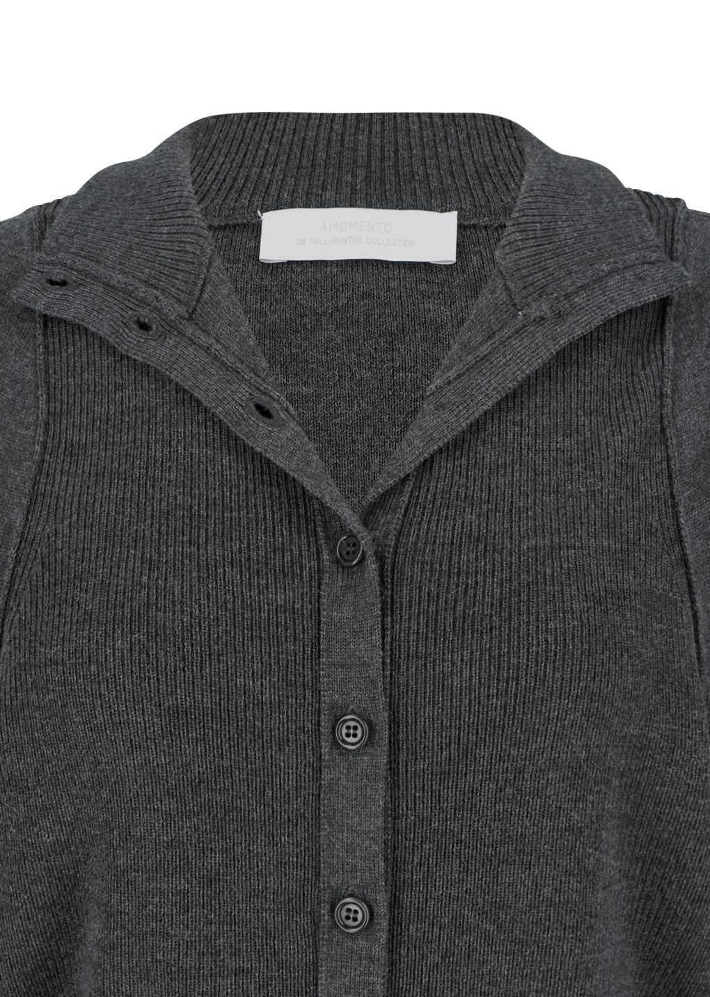 Amomento - Blocking button up cardigan (Charcoal) product image 7 | TRAB K-Fashion Australia