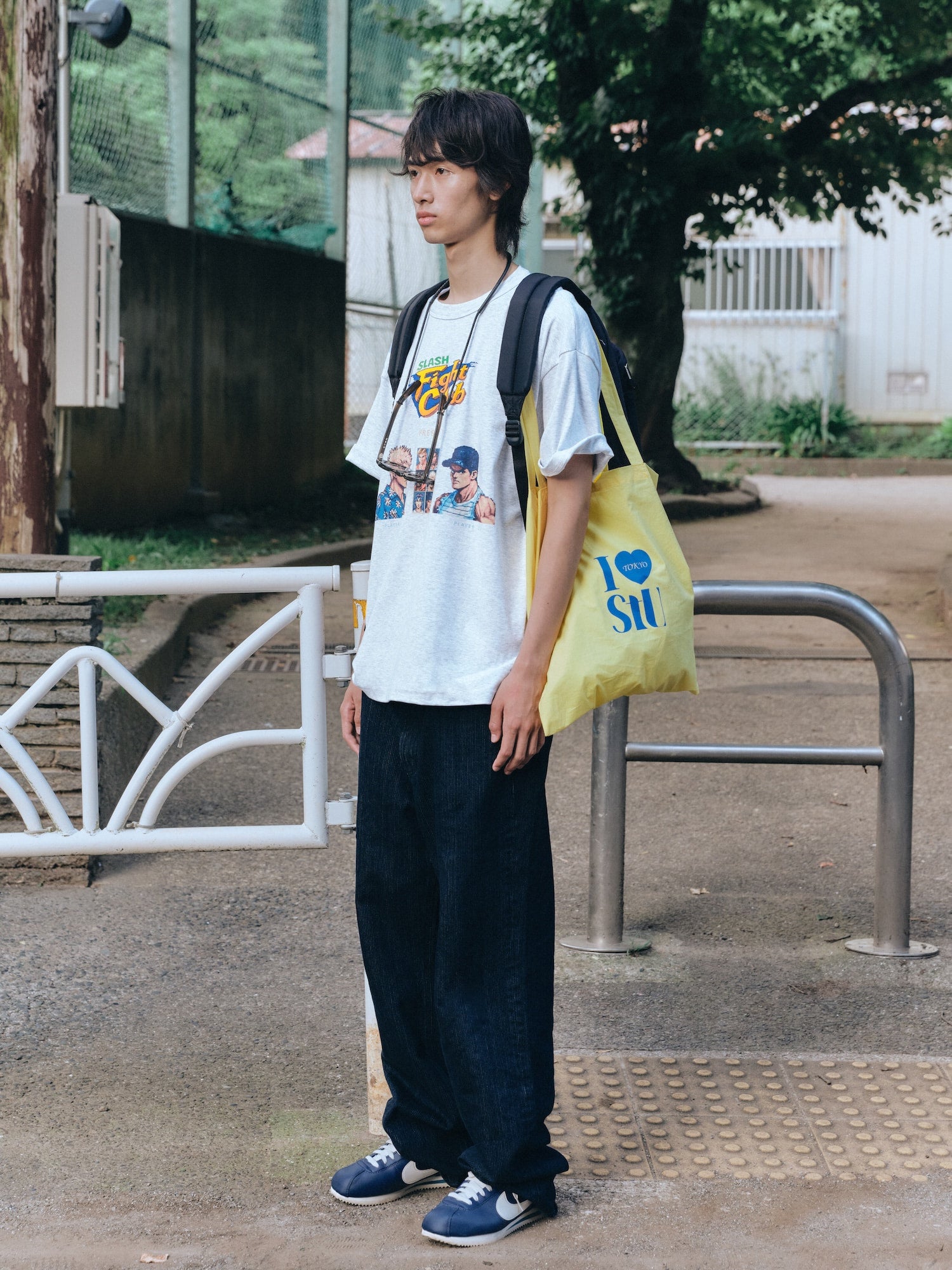 Stu - Fight Club T-Shirt Melange (Grey) product image 2 | TRAB K-Fashion Australia