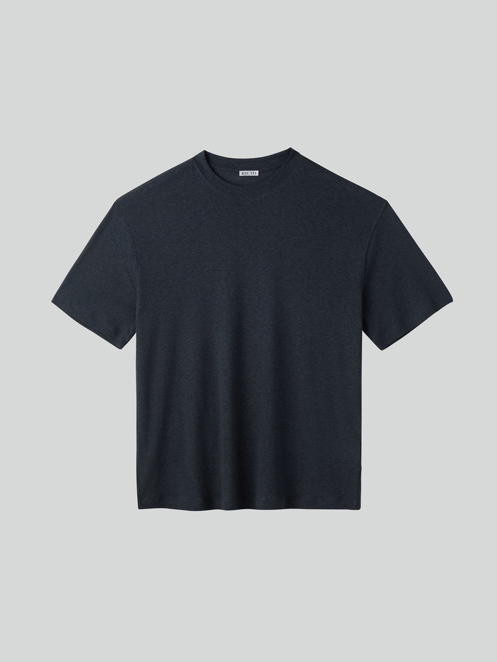 Recto - Linen Blend Loose Fit T-Shirt (Indigo Navy) product image 4 | TRAB K-Fashion Australia