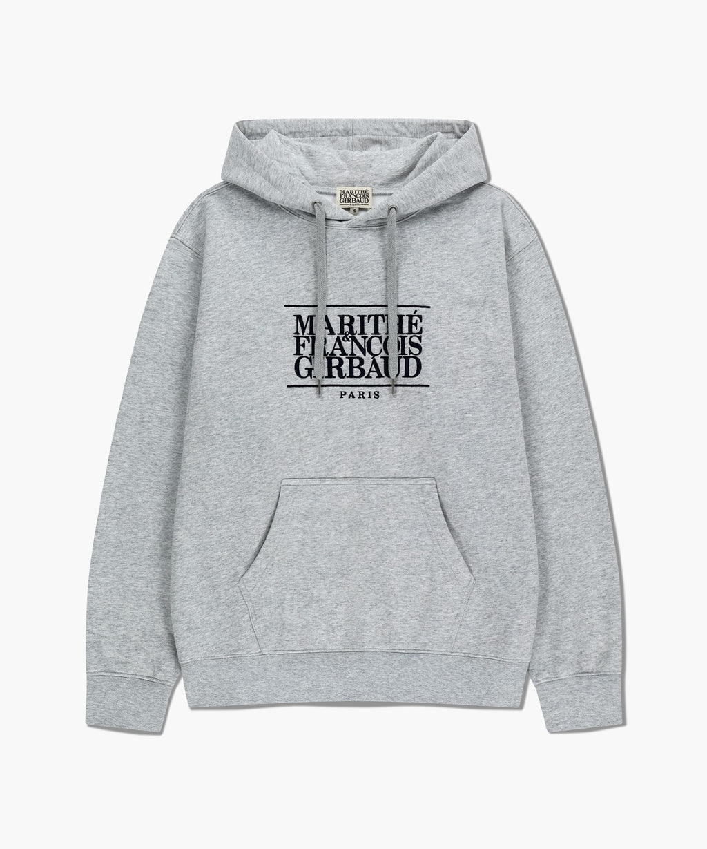 Marithe & Francois Girbaud - Classic Logo Embroidery Hoodie (brushed) (Heather Gray) product image 1 | TRAB K-Fashion Australia