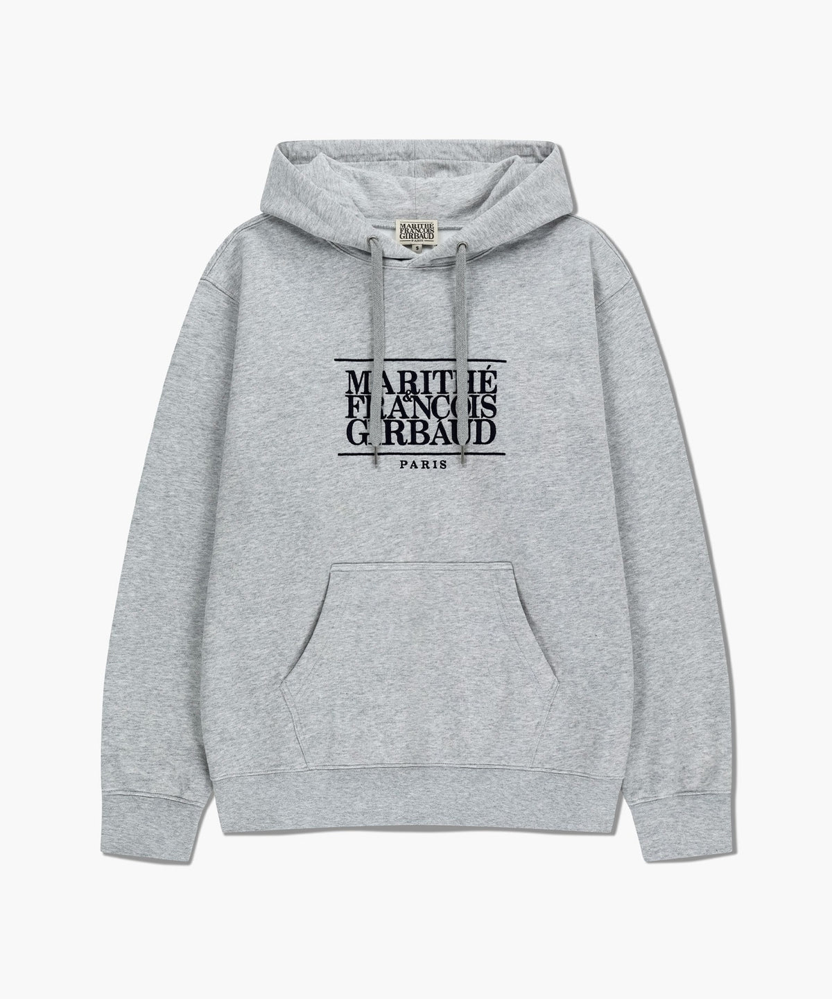 Marithe & Francois Girbaud - Classic Logo Embroidery Hoodie (brushed) (Heather Gray) product image 1 | TRAB K-Fashion Australia