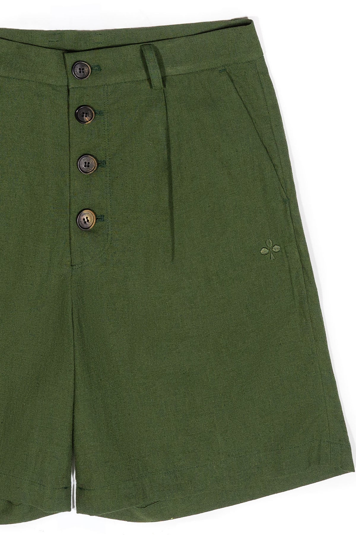 Ioedle - Clover Embroidered Button Shorts (Green) product image 4 | TRAB K-Fashion Australia