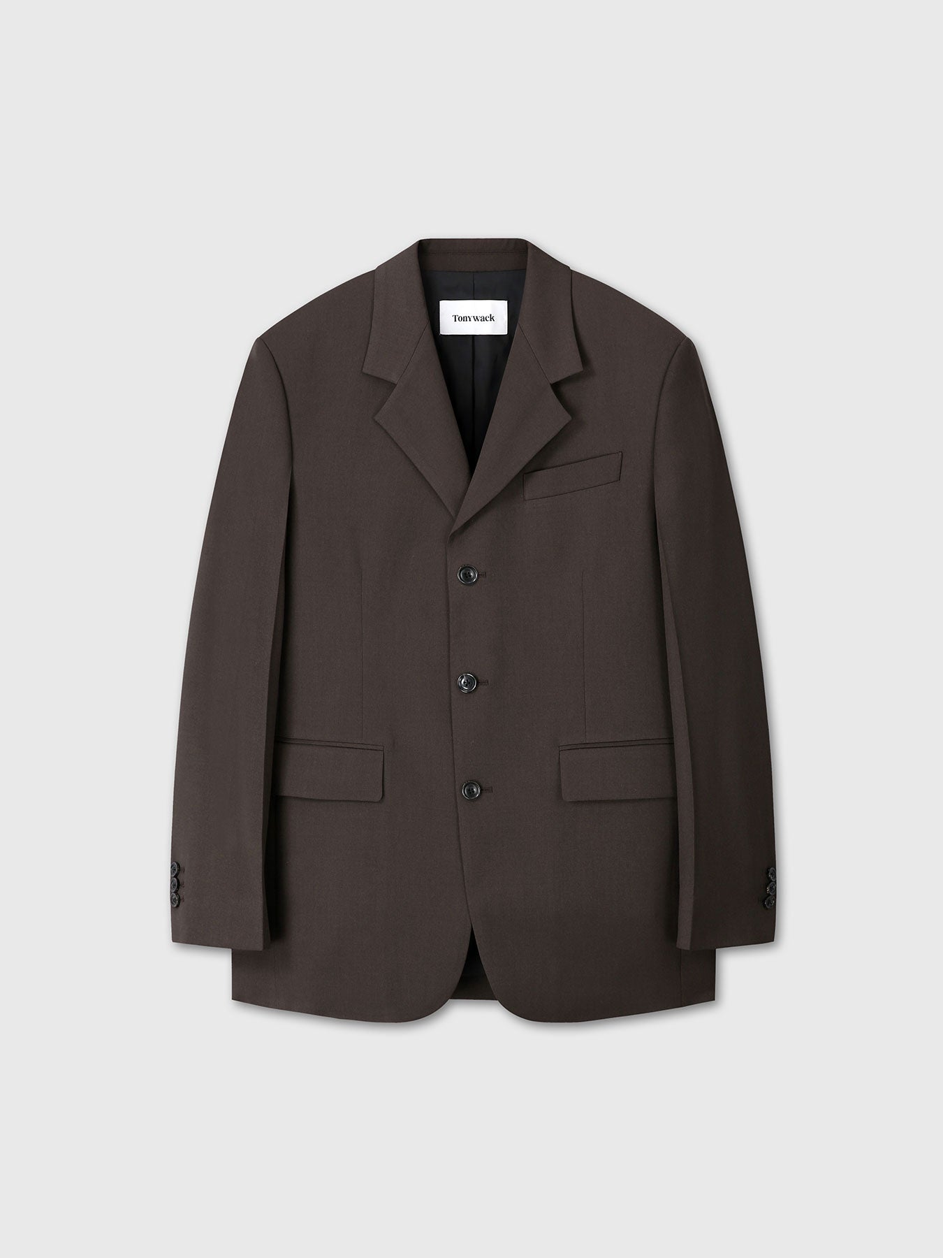 Tonywack - Wool Blend Tailored Blazer (Deep Brown) product image 11 | TRAB K-Fashion Australia