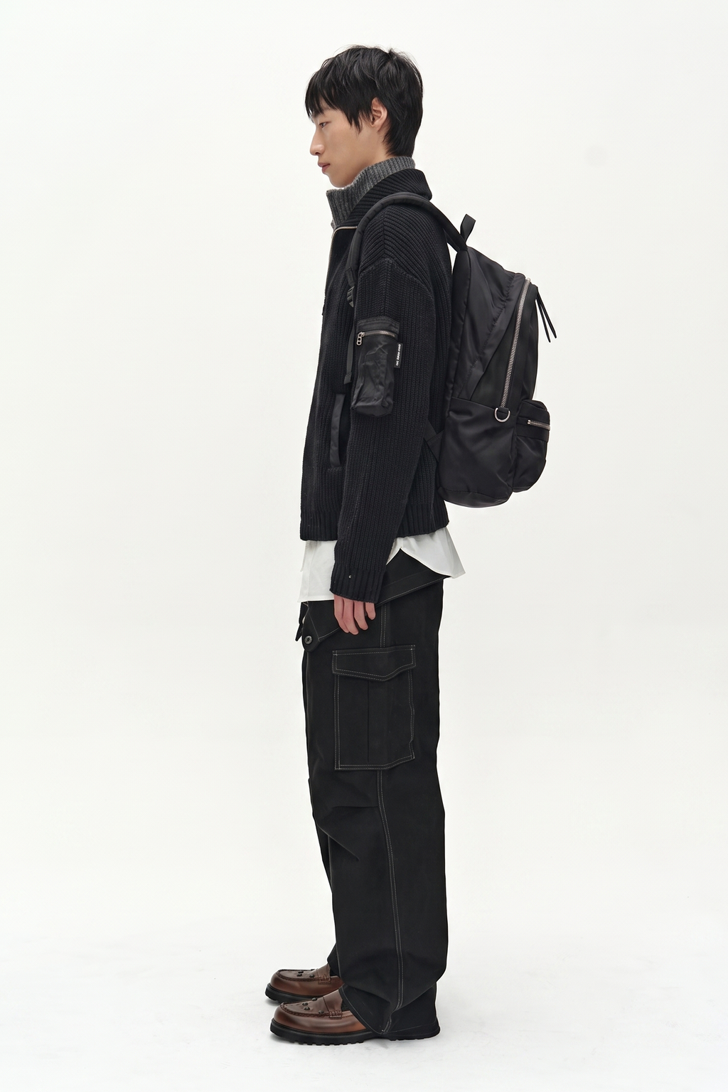 Andersson Bell - Unisex Urban Nylon Chain Backpack (Black) product image 3 | TRAB K-Fashion Australia