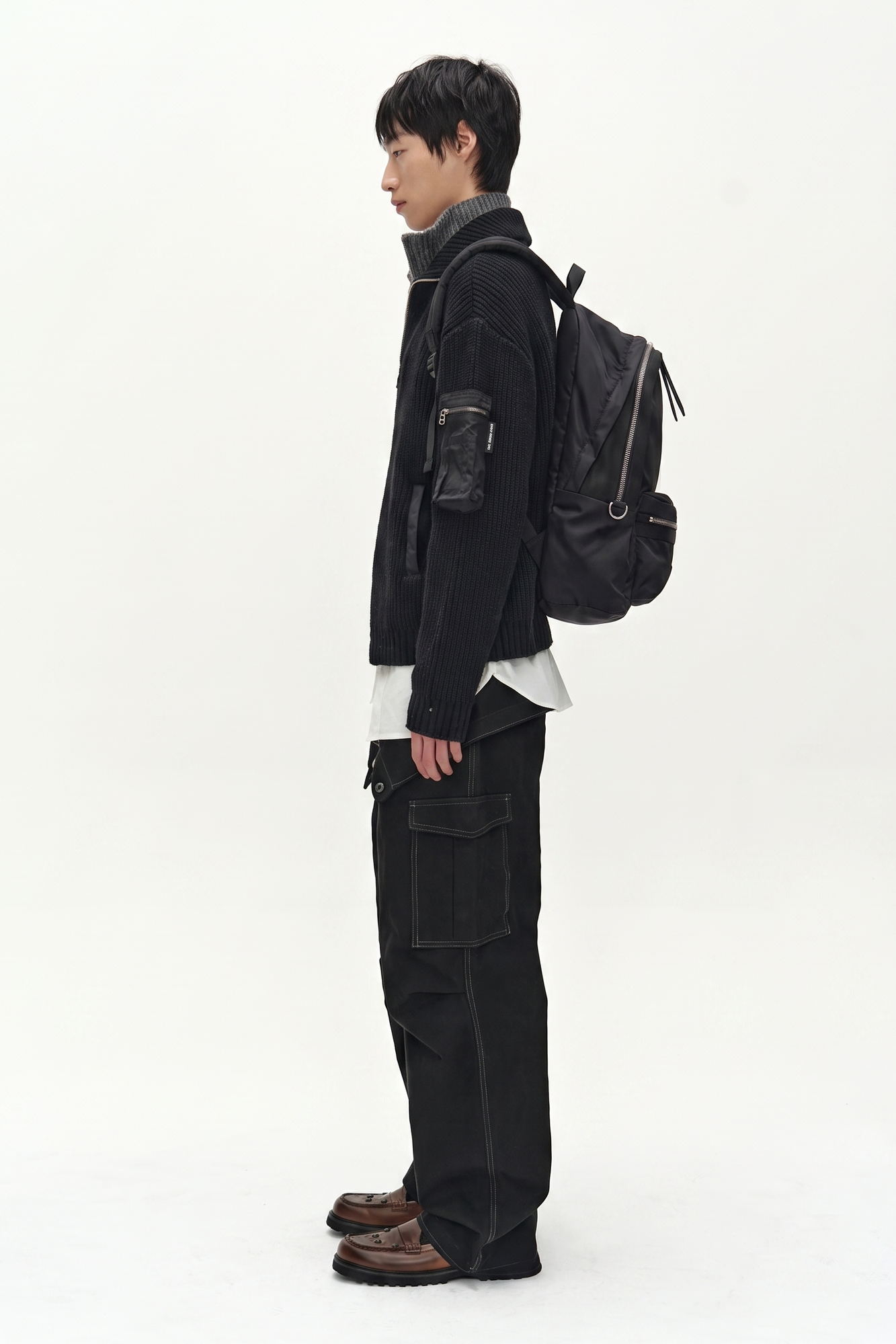 Andersson Bell - Unisex Urban Nylon Chain Backpack (Black) product image 3 | TRAB K-Fashion Australia