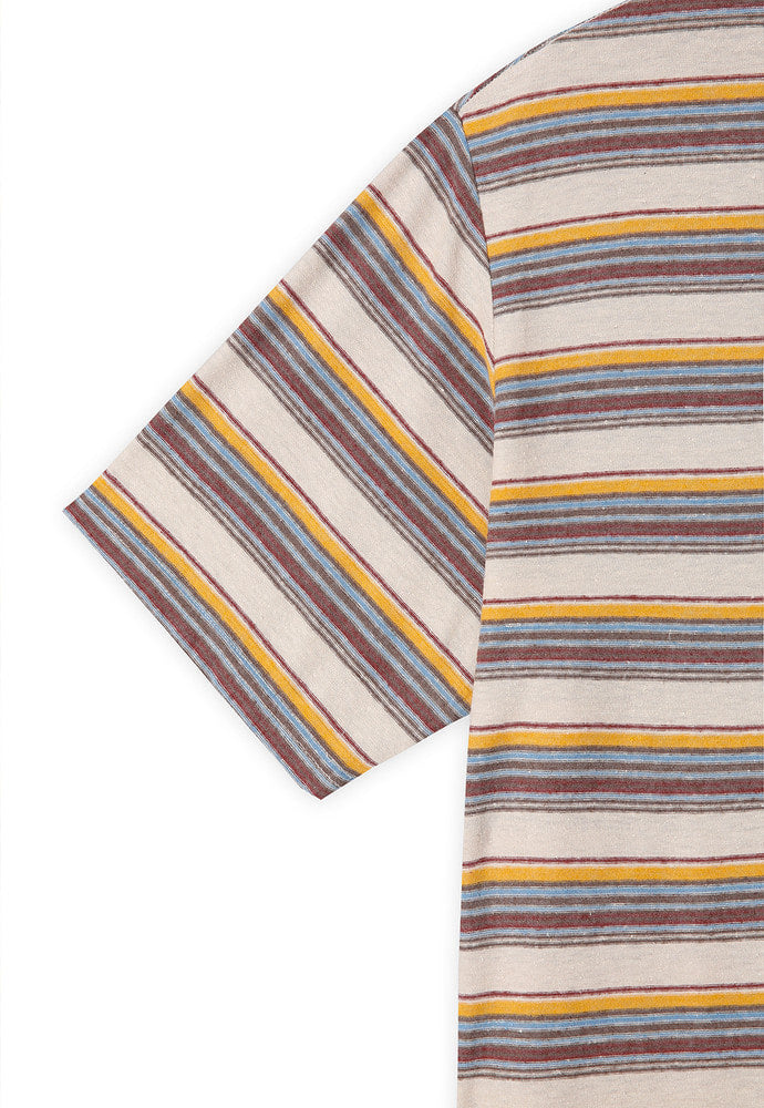 Art if acts - Linen Stripe Pocket Tee (Wood/Blue) product image 10 | TRAB K-Fashion Australia