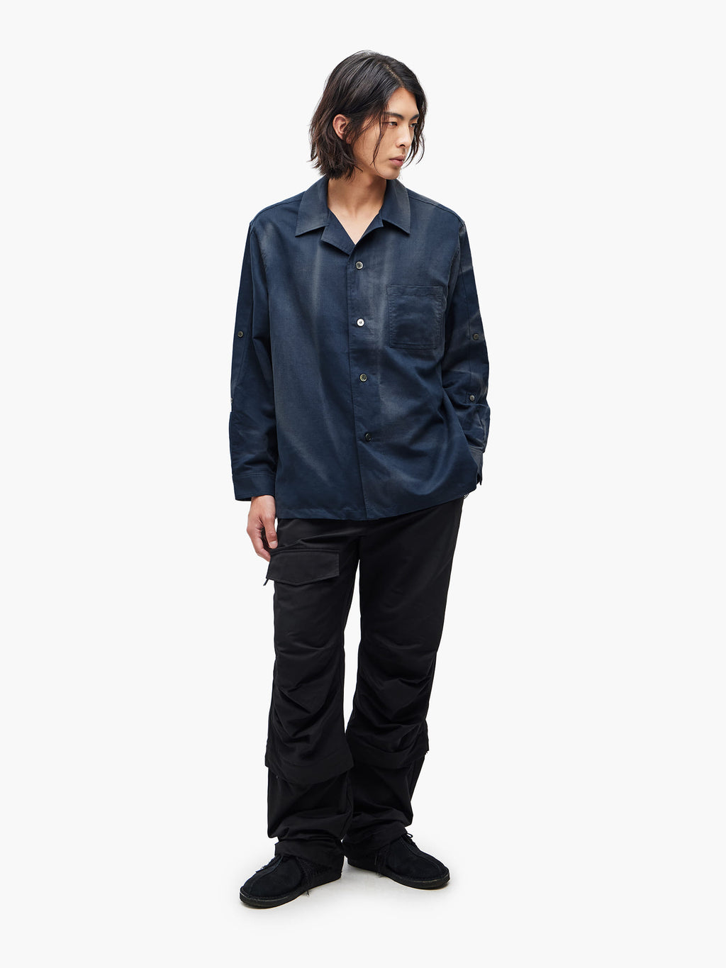 Jiyong Kim - Sun-Bleached Strap Shirt (Blue) product image 1 | TRAB K-Fashion Australia