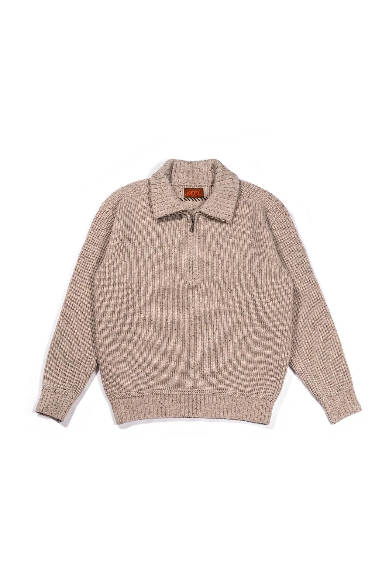 Ioedle - Building Forest Wool Blend Half Zip-Up Knit Pullover (Beige) product image 2 | TRAB K-Fashion Australia