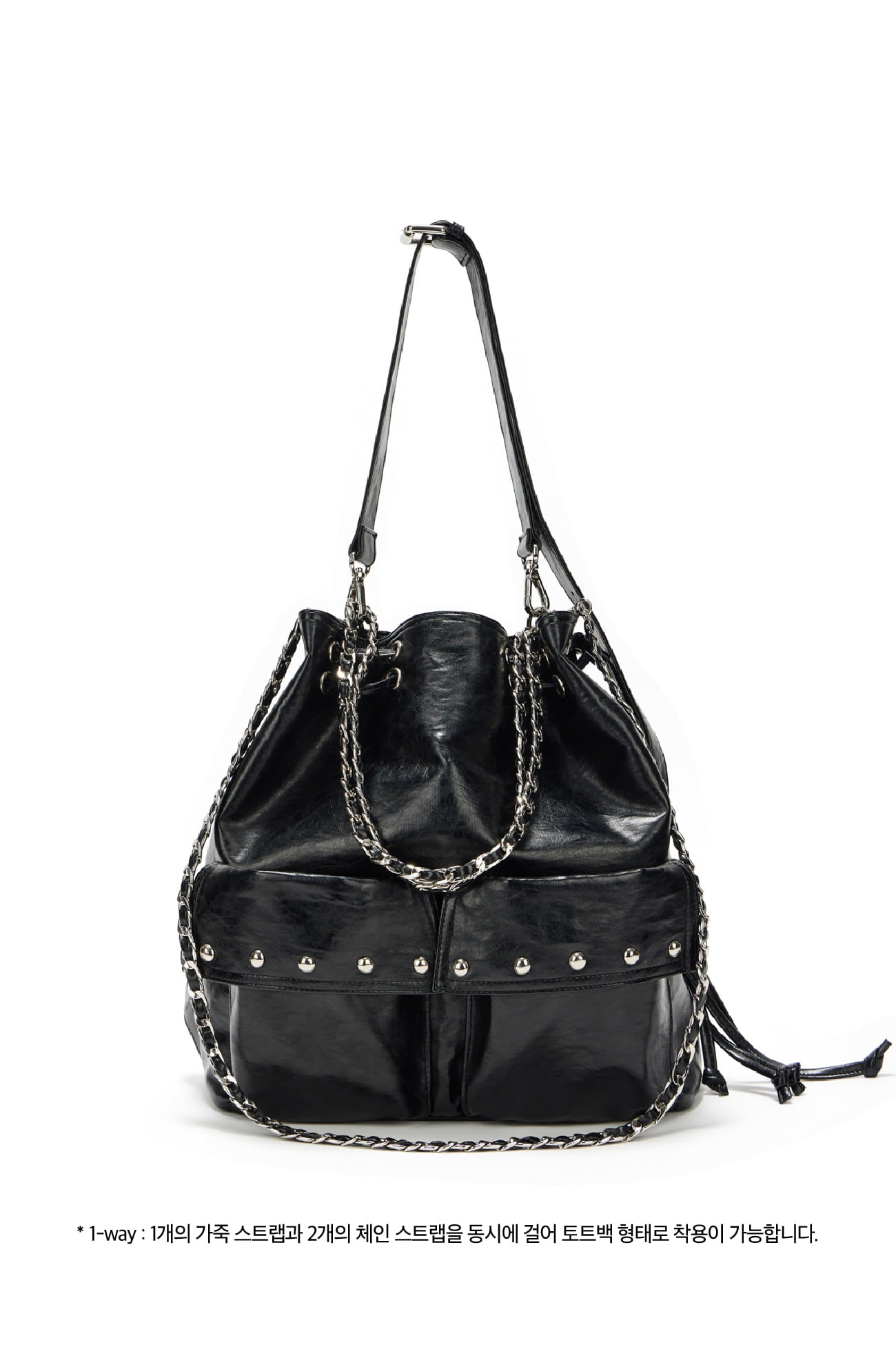 Deinet - Deinet 5-Way Stud Pocket Multi Bag (Black) product image 1 | TRAB K-Fashion Australia