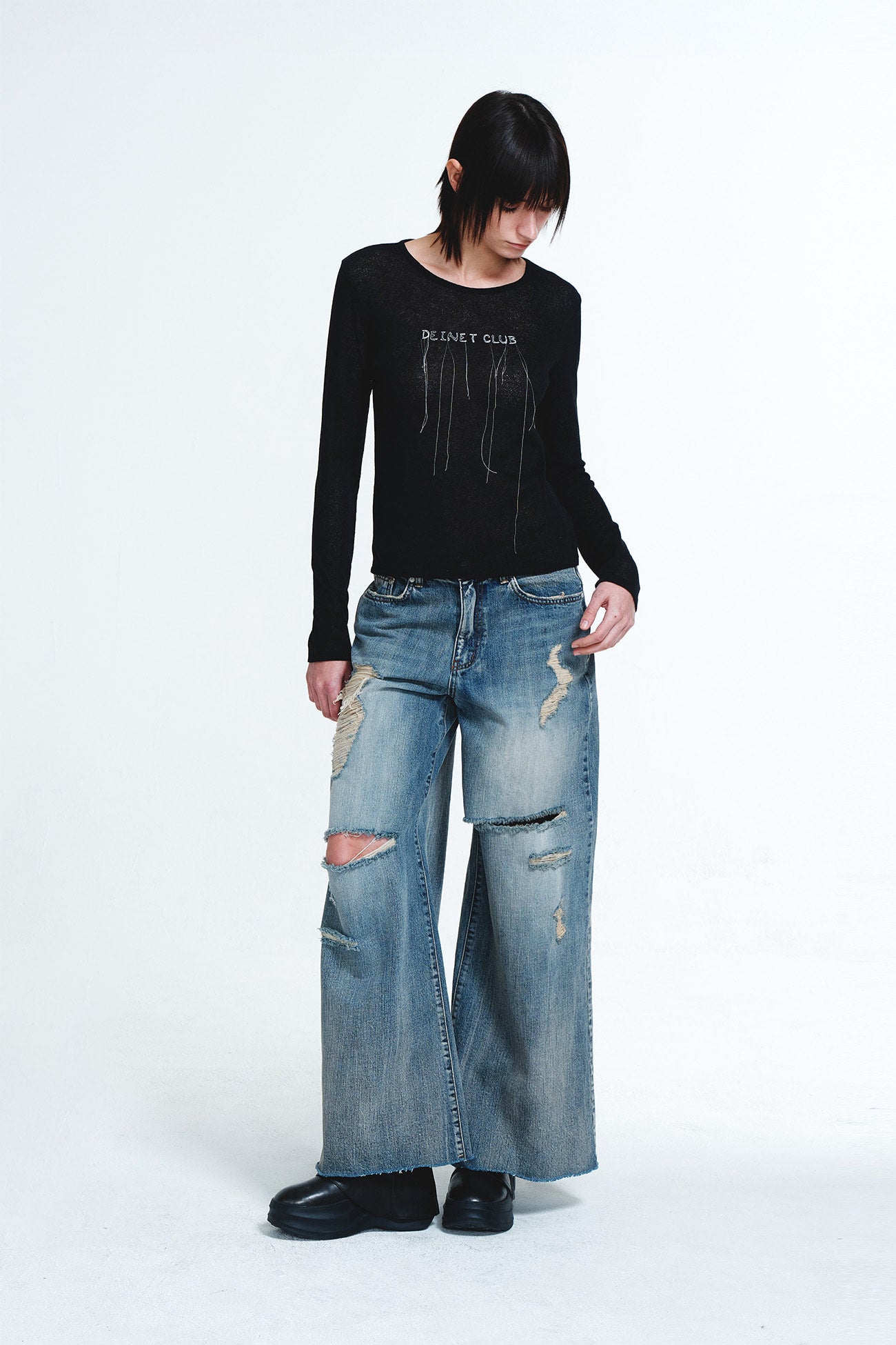 Deinet - Destroyed Denim (Blue) product image 5 | TRAB K-Fashion Australia