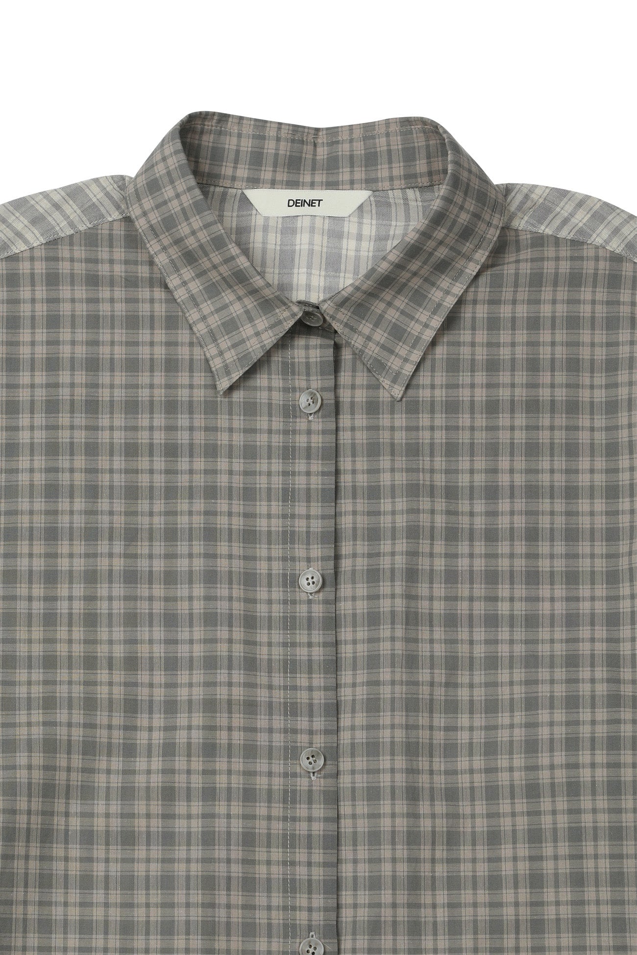 Deinet - Checkered Point Overfit Shirt (Sky Blue) product image 9 | TRAB K-Fashion Australia