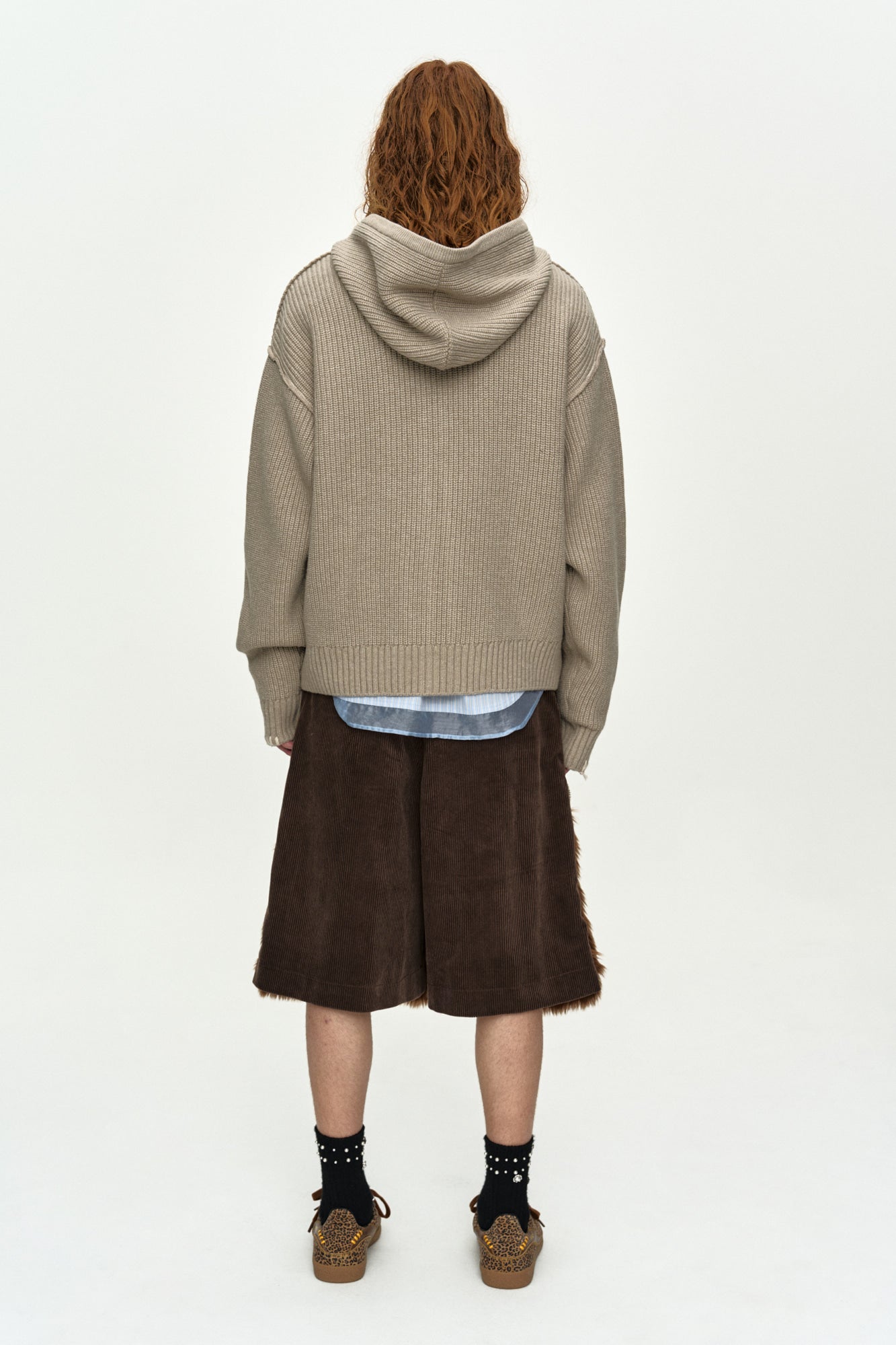 Andersson Bell - Unisex Heart Logo Hood Zip-Up Sweater (Beige) product image 2 | TRAB K-Fashion Australia