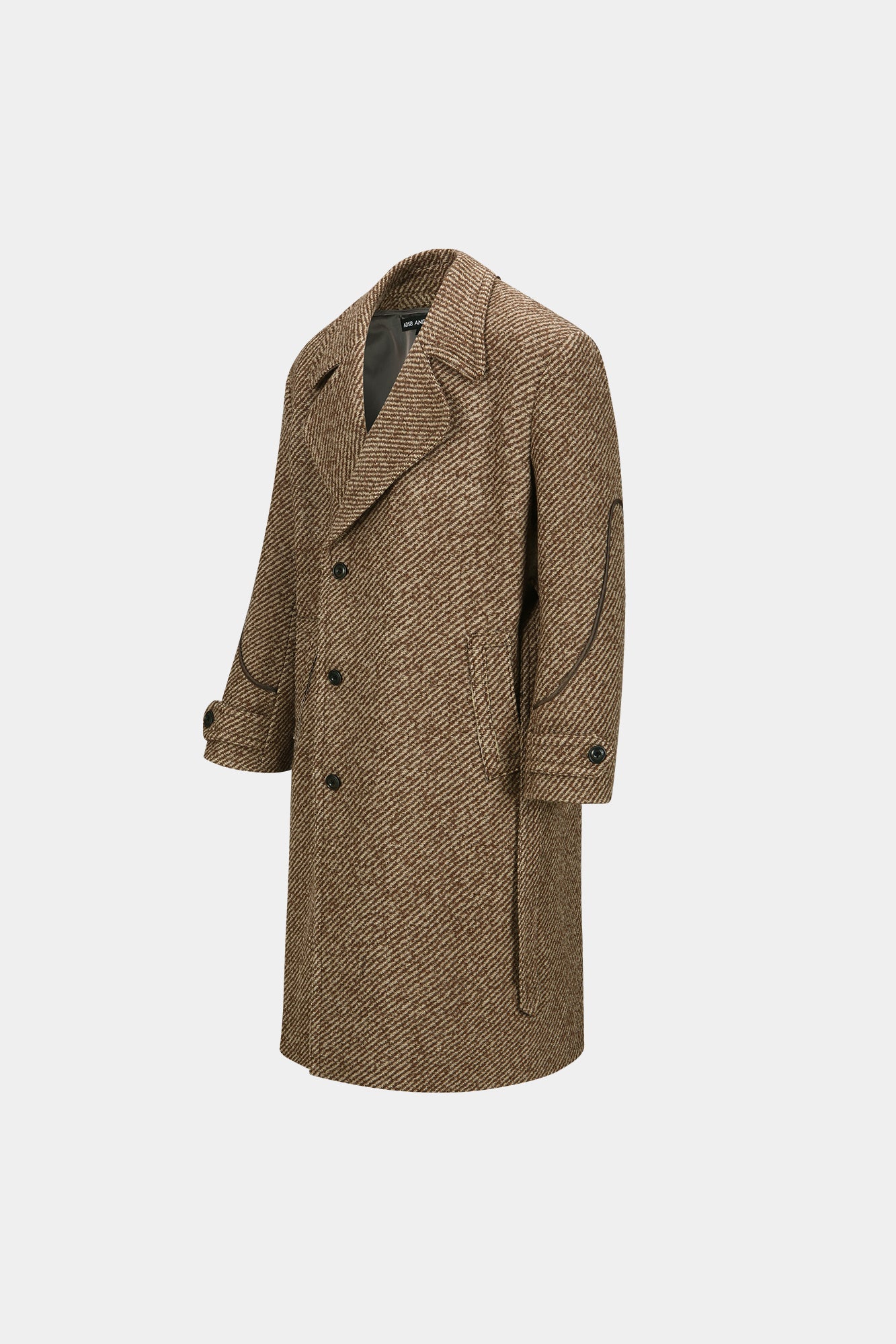 Andersson Bell - Rovy Double Breasted Big Twill Coat (Brown) product image 9 | TRAB K-Fashion Australia