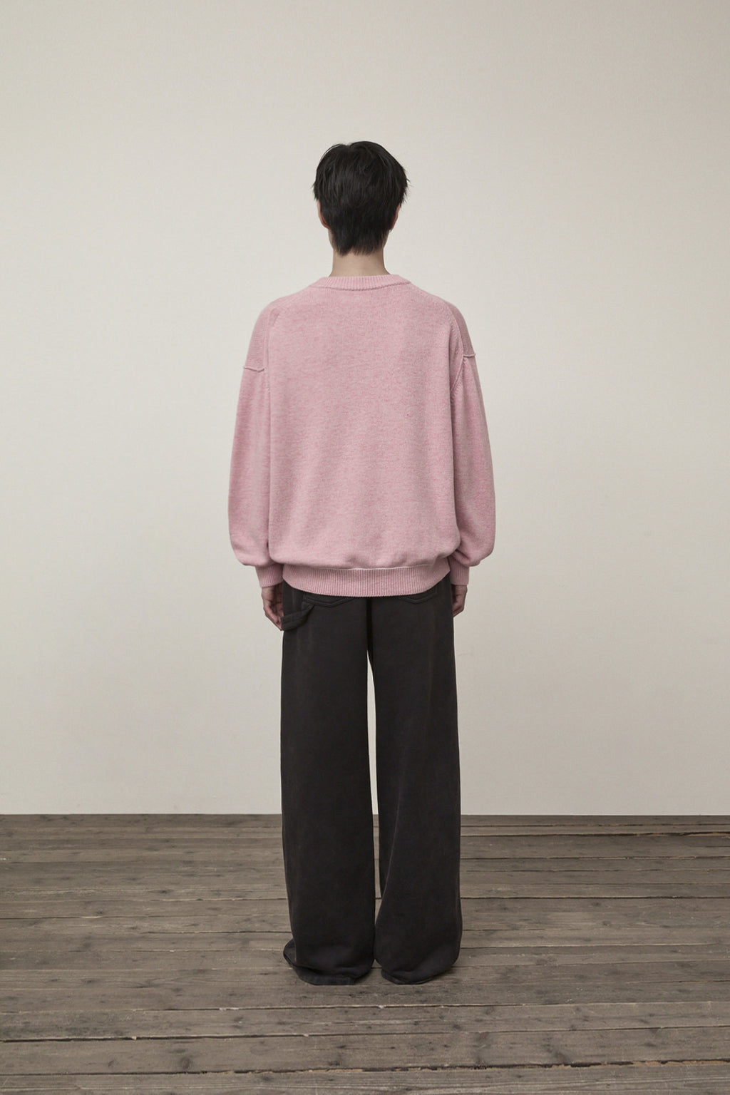 Matin Kim - Color Trim Line Logo Pullover (Pink) product image 7 | TRAB K-Fashion Australia