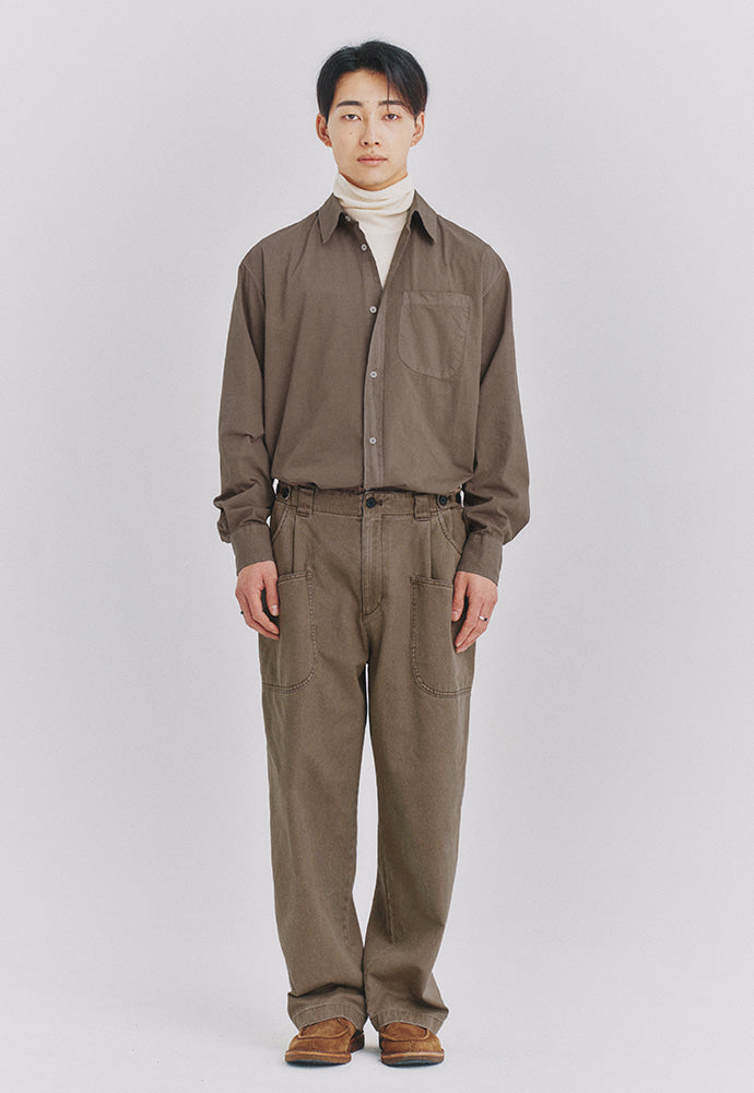Art if acts - Padre Garment-dyed Shirt (Brown) product image 3 | TRAB K-Fashion Australia