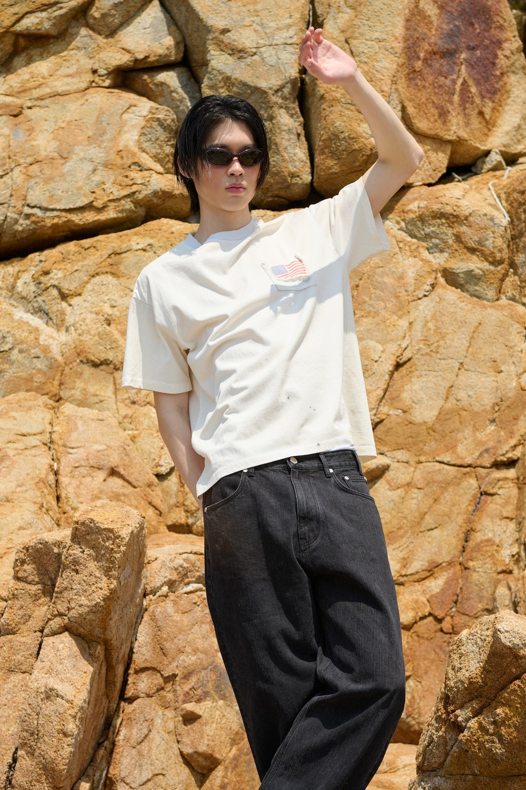 STU - Usa Flag T-shirt (Ivory) product image 8 | TRAB K-Fashion Australia