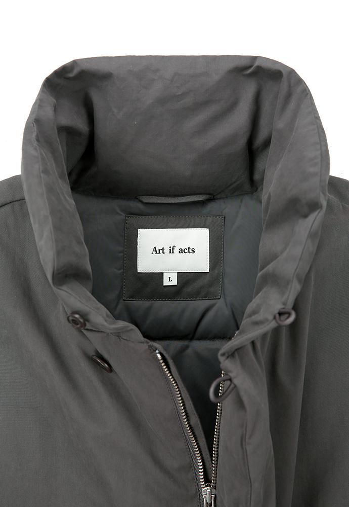 Art if acts - Shawl Collar Down Vest (Charcoal) product image 10 | TRAB K-Fashion Australia