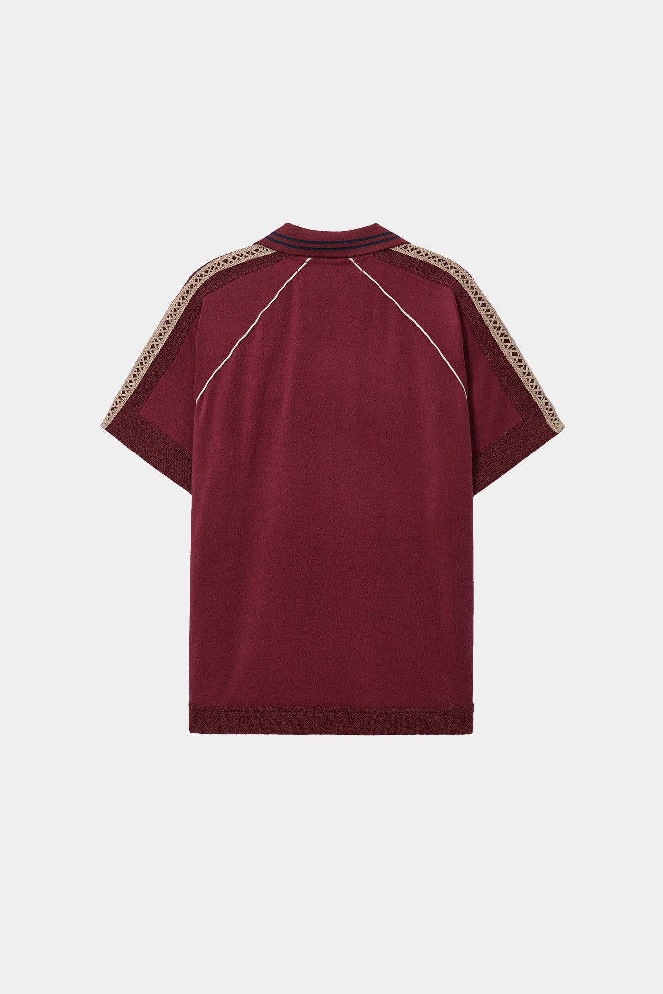 Andersson Bell - Lagos Terry Open Collar Shirt (Wine) product image 11 | TRAB K-Fashion Australia