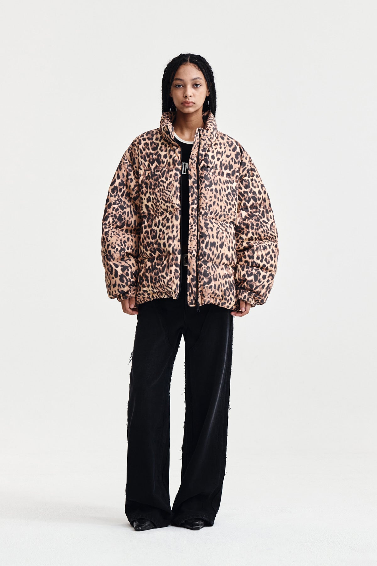 Matin Kim - Leopard Down Jumper (Mix) product image 9 | TRAB K-Fashion Australia