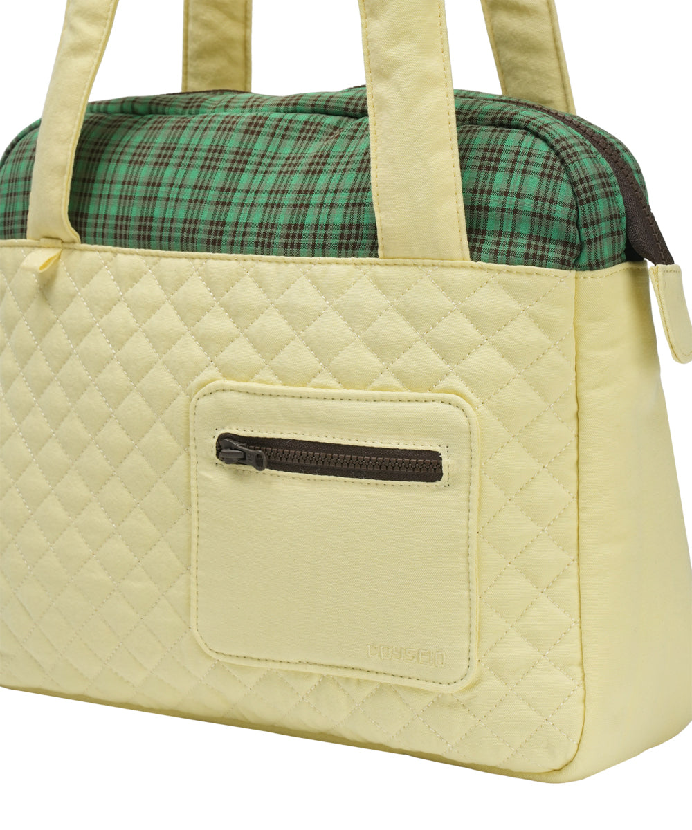Coyseio - Check Quilted Tote Bag (Yellow) product image 10 | TRAB K-Fashion Australia
