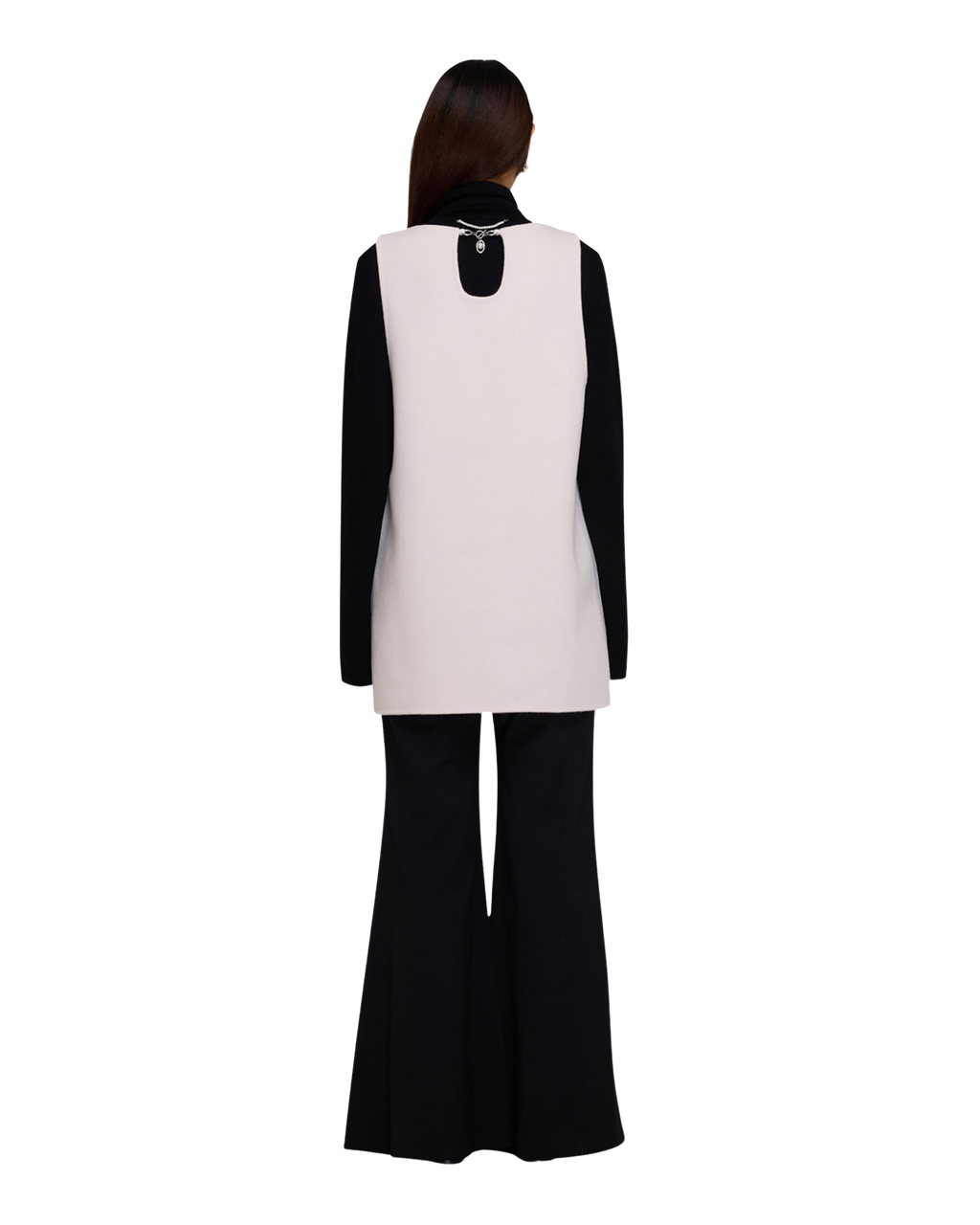 Kimhe Kim - Double Faced Chain Embellishment Sleeveless Vest (Cream) product image 4 | TRAB K-Fashion Australia