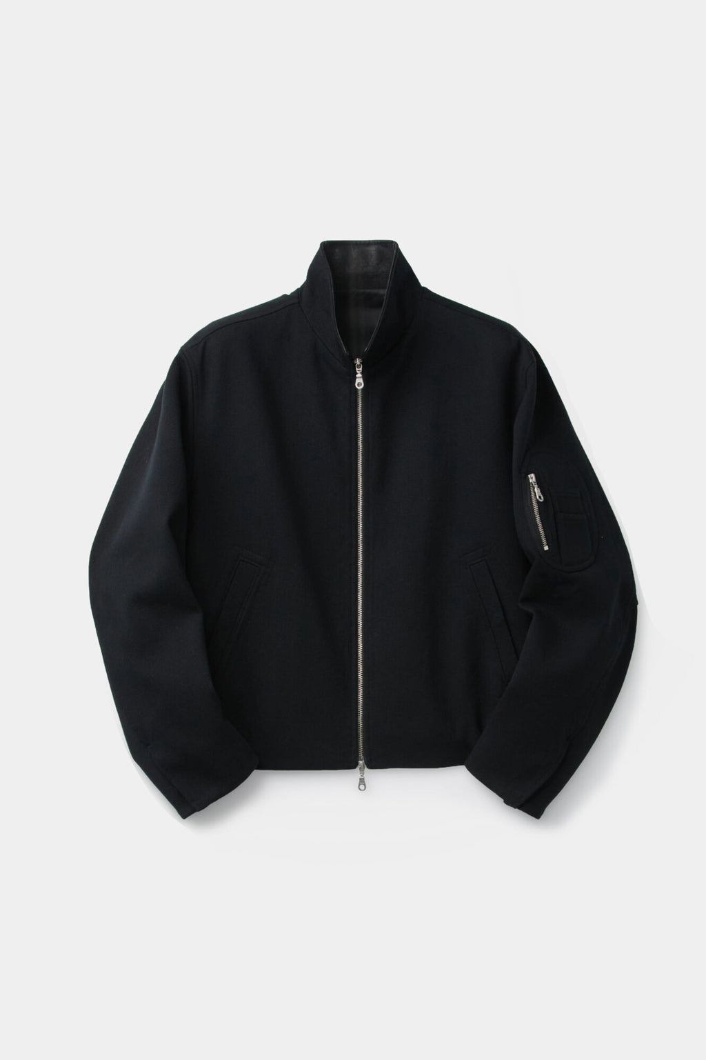 Coor - Pilot Leather Collar Jumper (Dark Navy) product image 1 | TRAB K-Fashion Australia