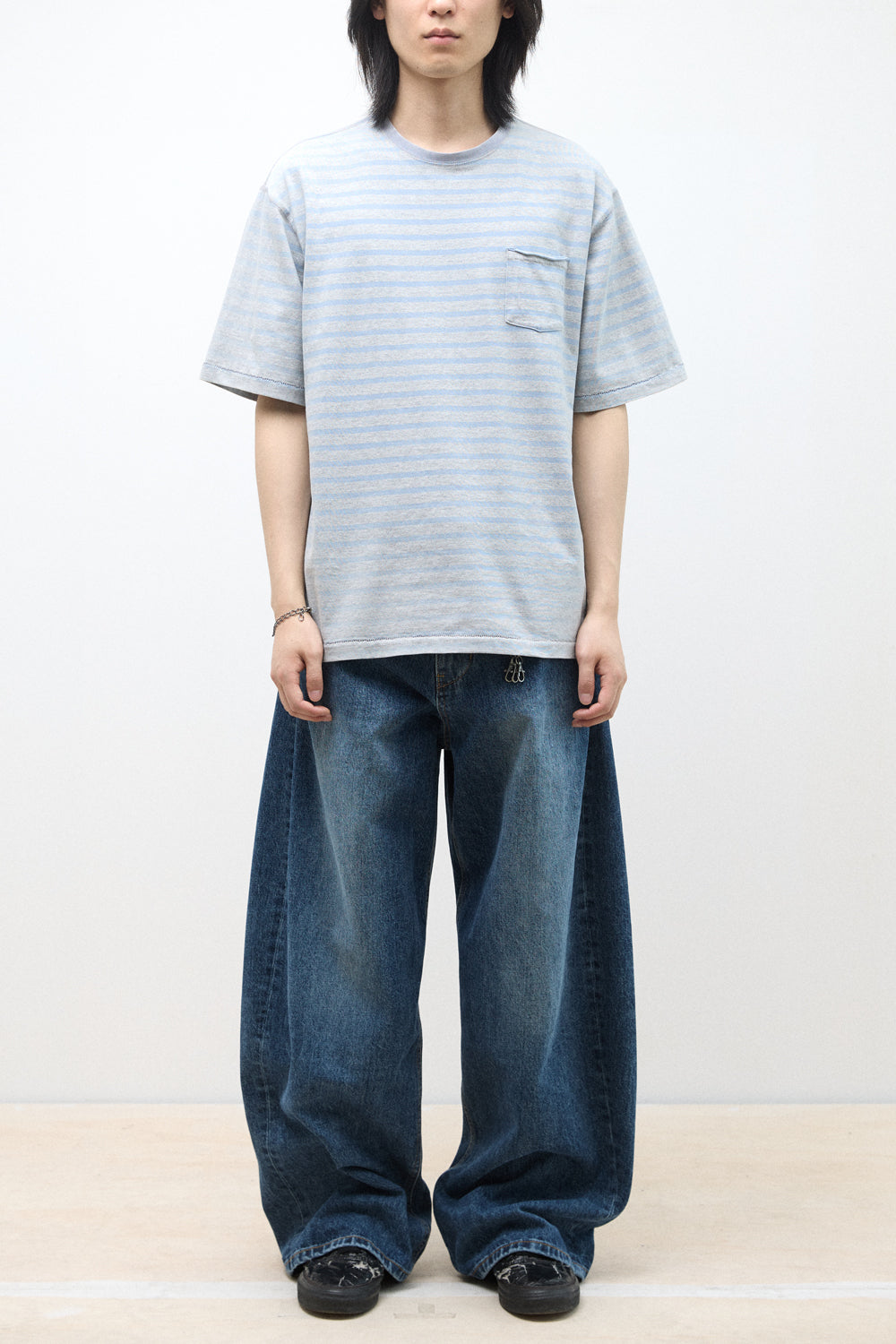 Hatchingroom - VTG Bold Stripe Pocket Tee Sky (Blue) product image 8 | TRAB K-Fashion Australia
