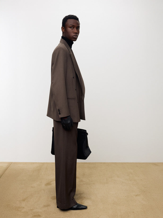 Tonywack - Melange Wool Double-Breasted Tailored Jacket (Hazelnut) product image 5 | TRAB K-Fashion Australia