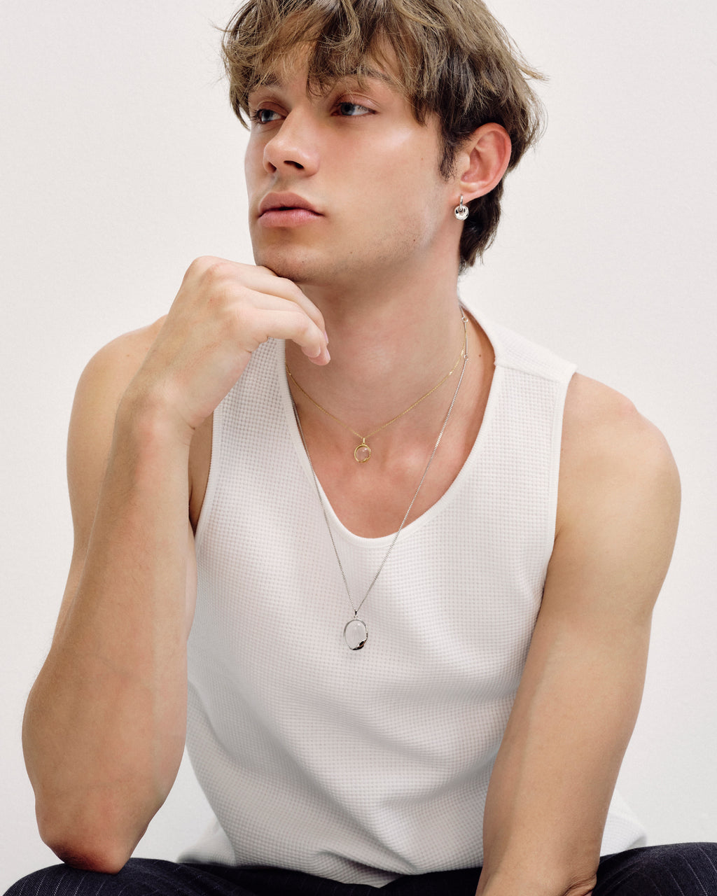 Numbering - Ellipse Glass Pendant Necklace #5755 product image 6 | TRAB K-Fashion Australia