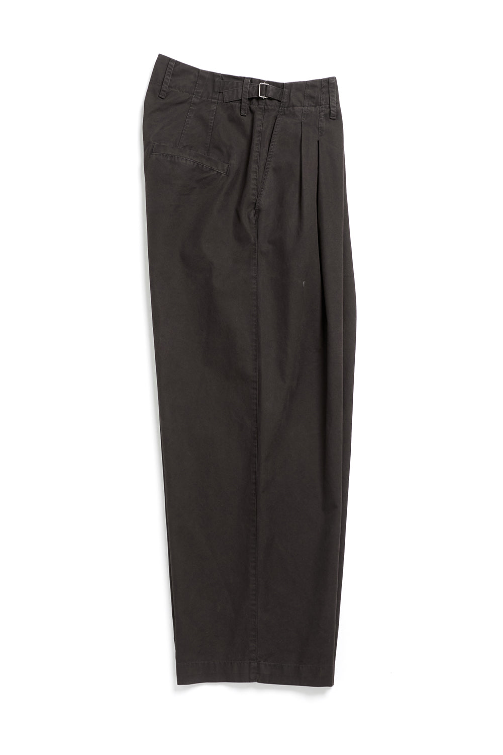 Hatchingroom - Wide Two Pleats Trousers (Dyed Purple Brown) product image 2 | TRAB K-Fashion Australia