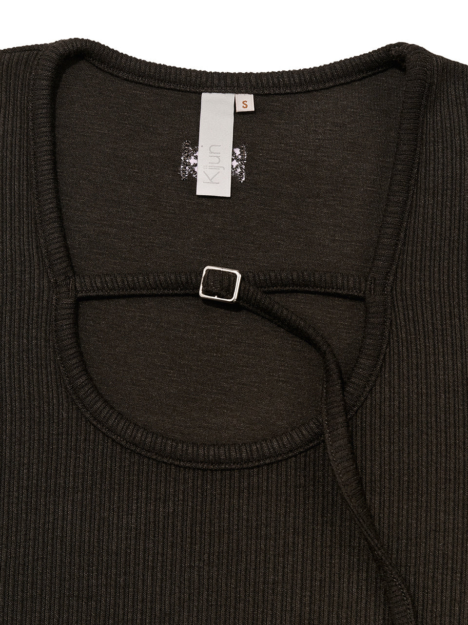 Kijun - Belted U-Neck Top (Dark Brown) product image 8 | TRAB K-Fashion Australia