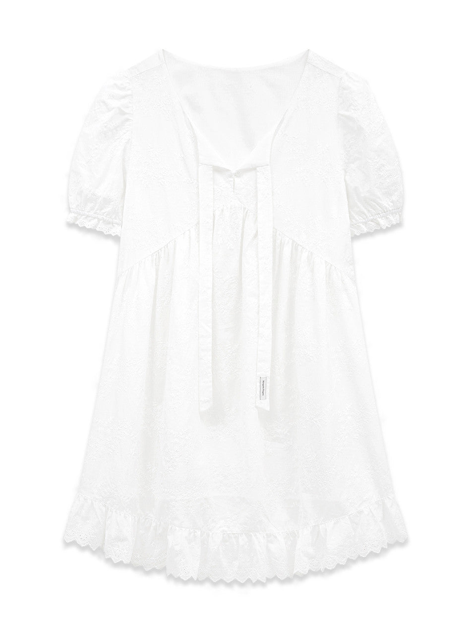 Margarin Fingers - Floral Tie One-Piece (White) product image 2 | TRAB K-Fashion Australia