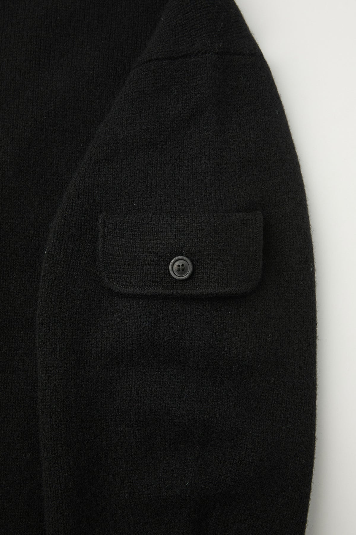 Coor - Wool Cropped Pocket Crewneck Sweater (Black) product image 7 | TRAB K-Fashion Australia