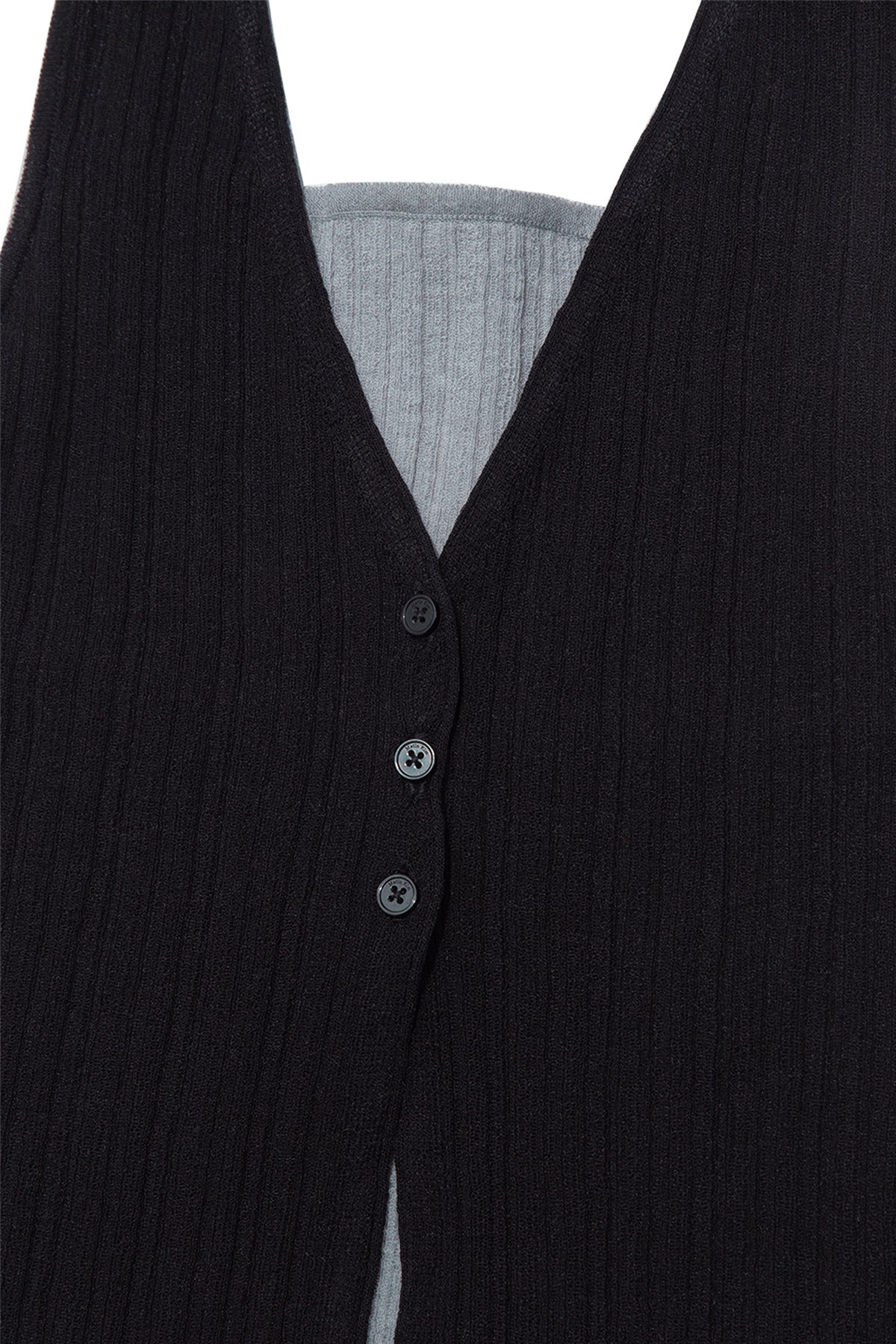 Matin Kim - Layered Button Halter Neck Top (Black) product image 4 | TRAB K-Fashion Australia