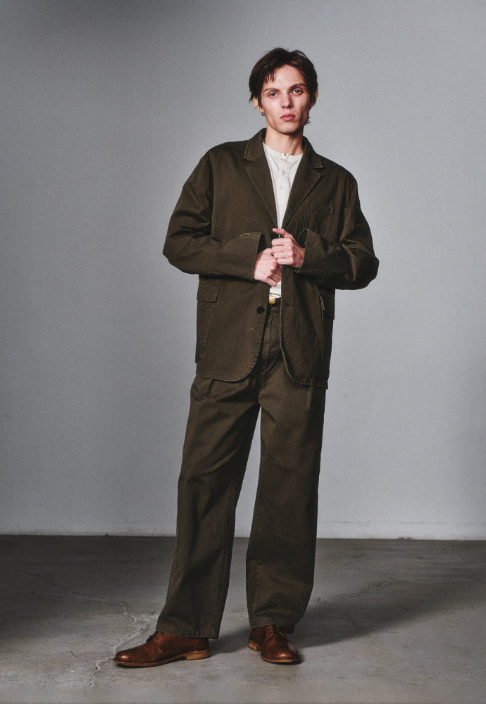 Art if acts - Washed 3 Button Blazer (Olive) product image 5 | TRAB K-Fashion Australia