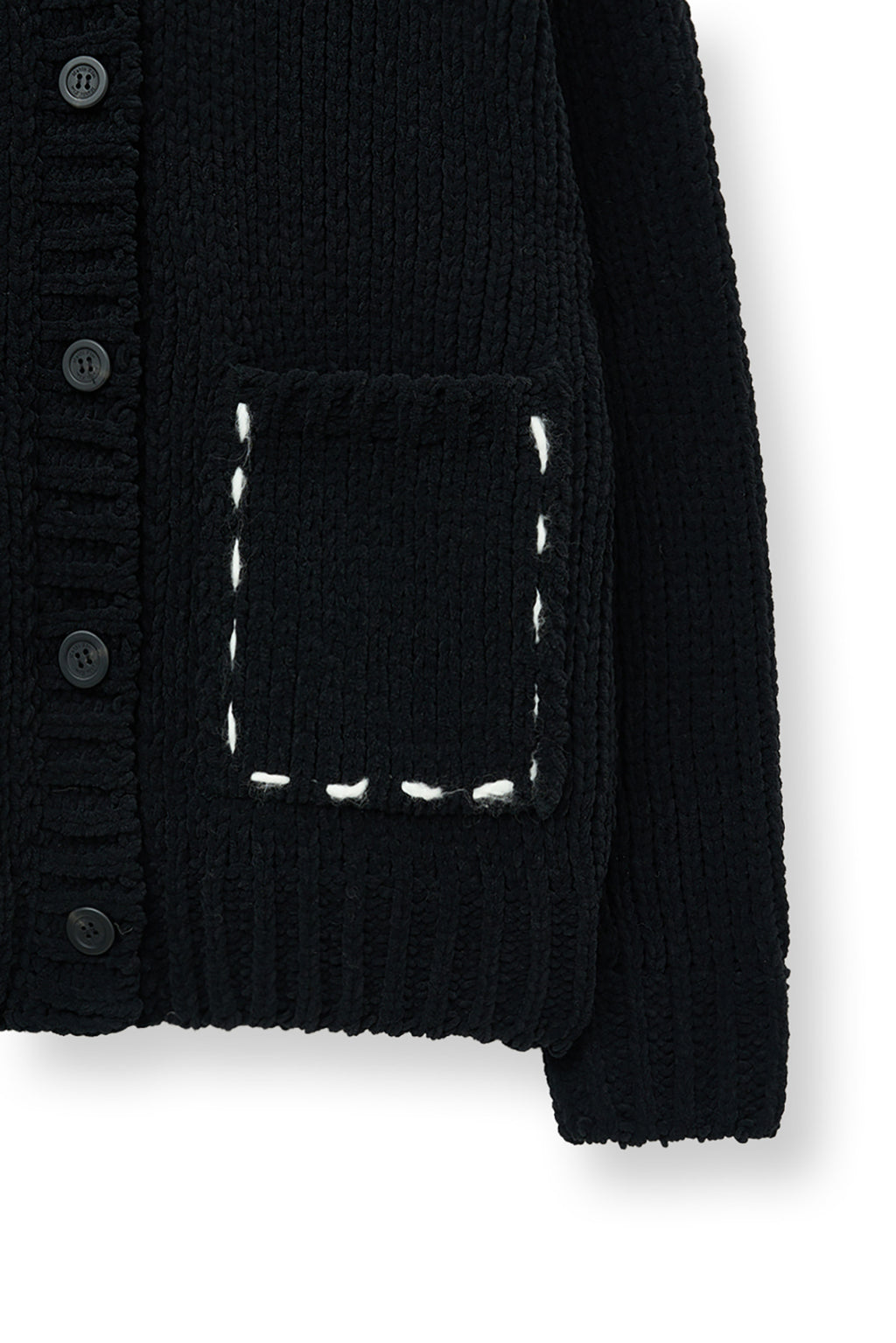 Matin Kim - Handmade Collar Knit Cardigan (Black) product image 5 | TRAB K-Fashion Australia