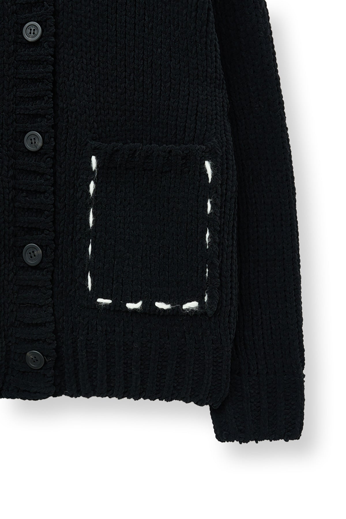Matin Kim - Handmade Collar Knit Cardigan (Black) product image 5 | TRAB K-Fashion Australia