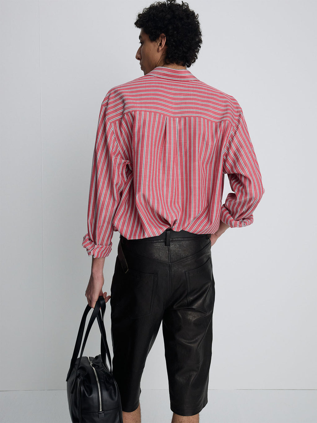 Tonywack - Striped Cotton Blend Shirt (Red Stripe) product image 5 | TRAB K-Fashion Australia