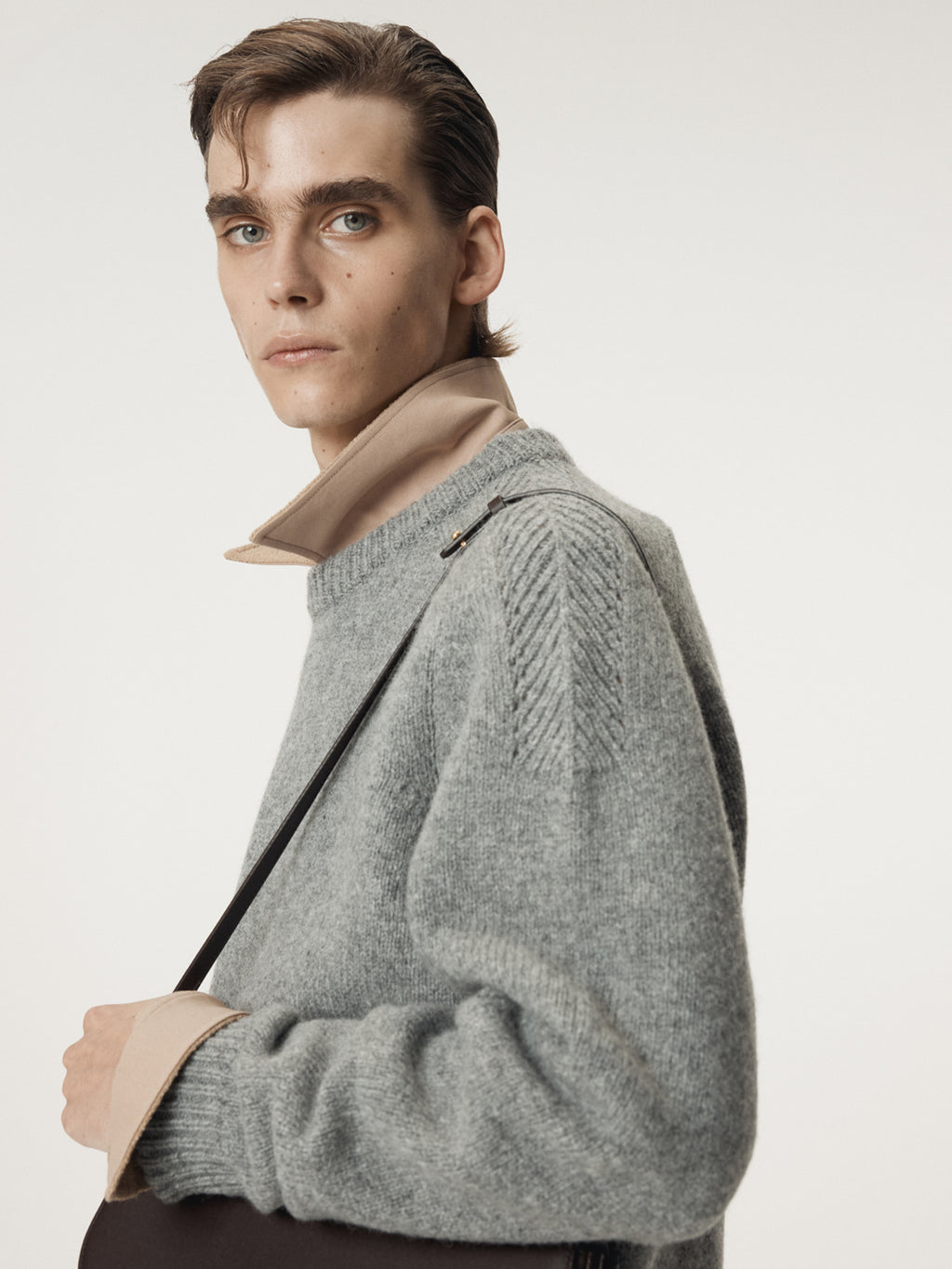 Recto - Shetland Wool Knit Top (Melange Grey) product image 5 | TRAB K-Fashion Australia
