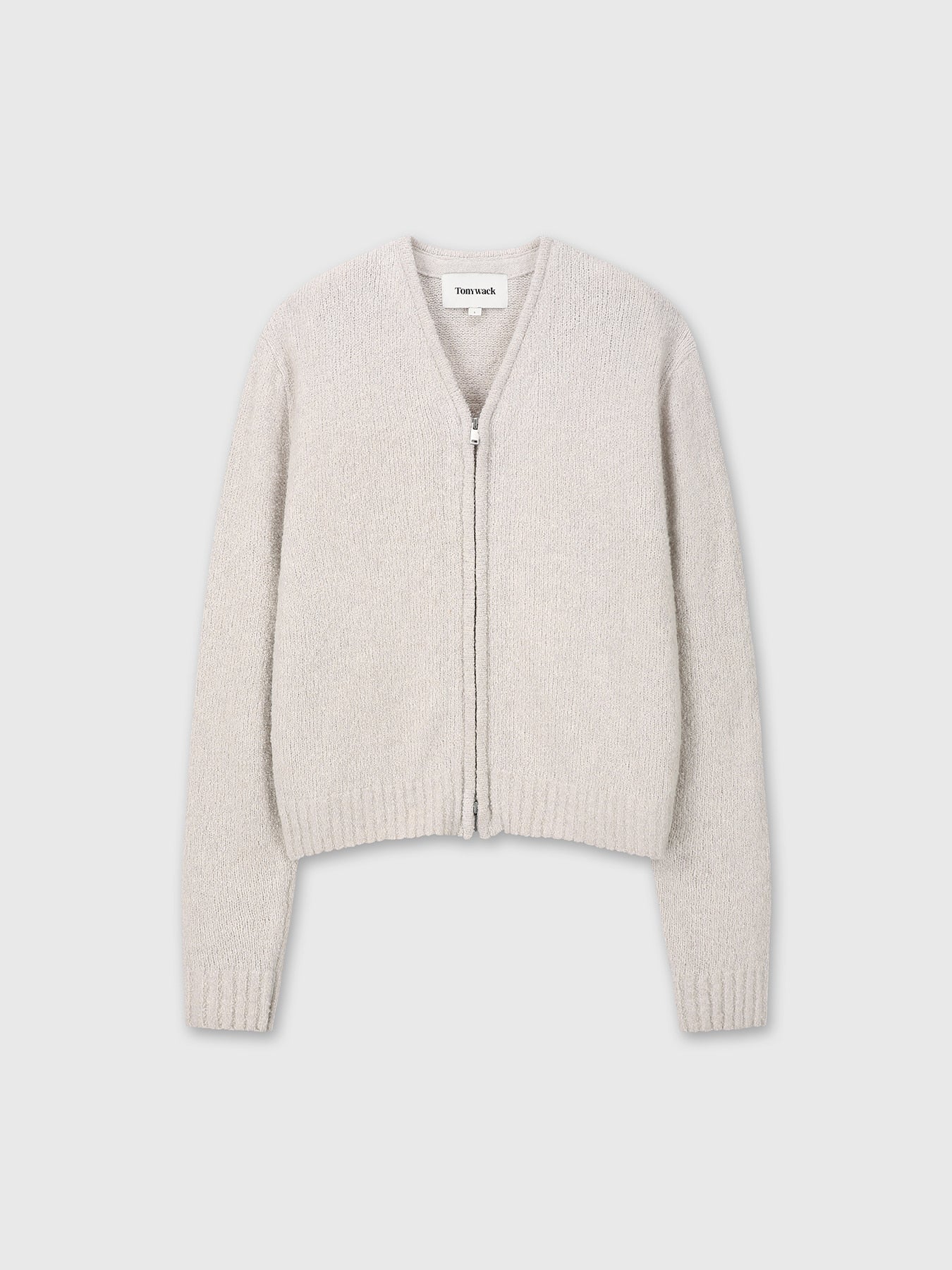 Tonywack - Baby Alpaca Brushed Zip Cardigan (Ecru) product image 7 | TRAB K-Fashion Australia