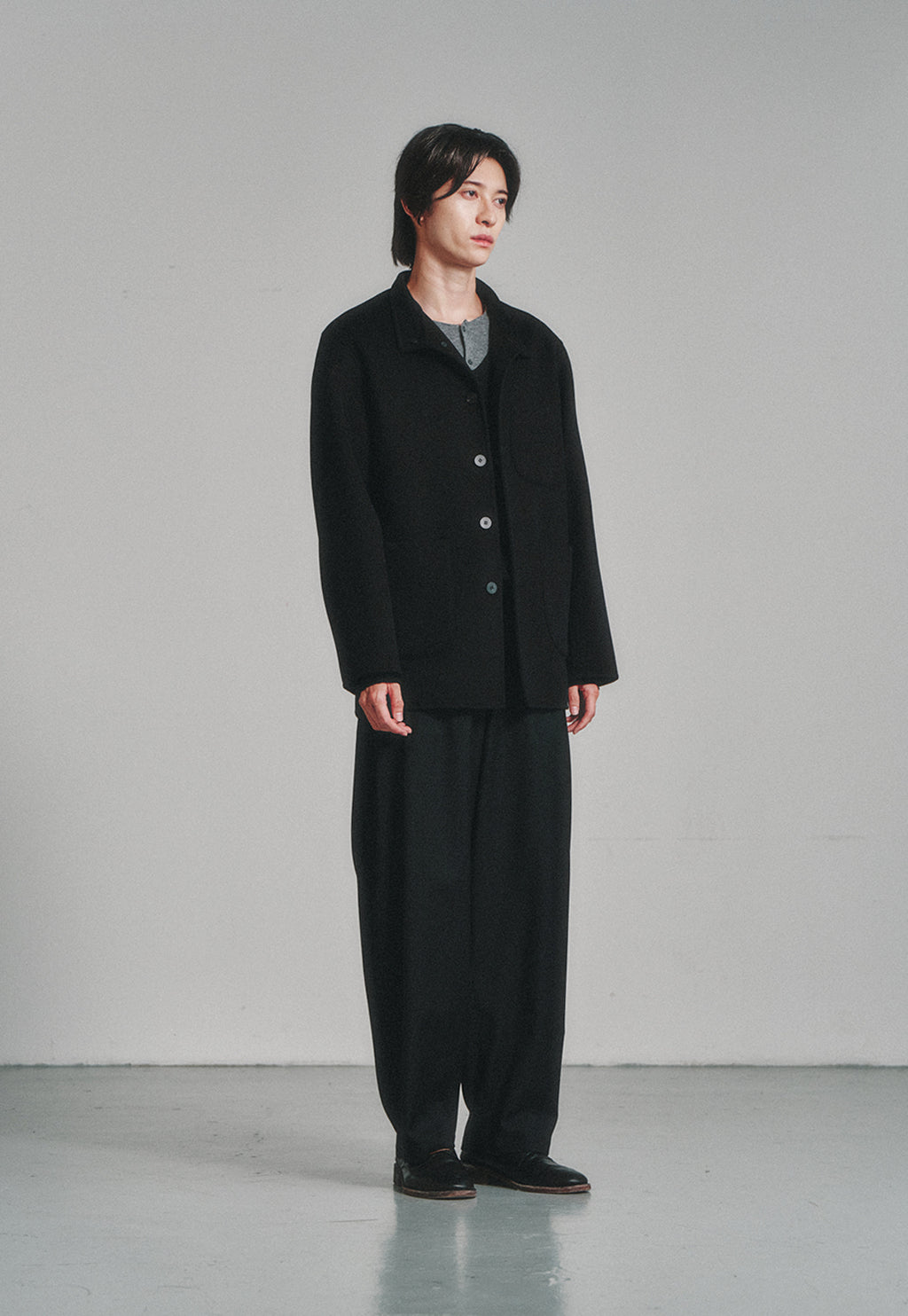 Art if acts - Handmade High Collar Coat (Black) product image 3 | TRAB K-Fashion Australia