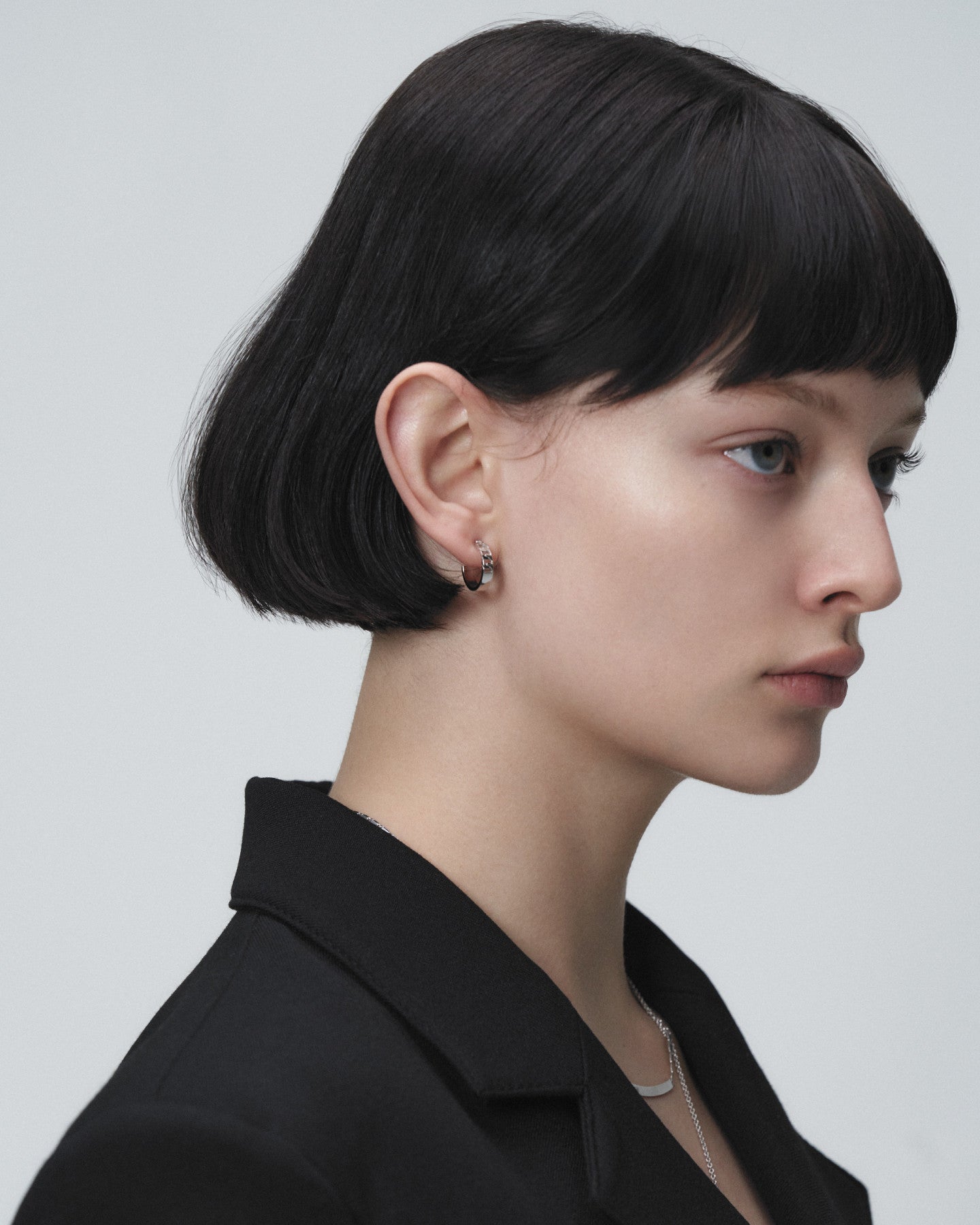 Numbering - Half & Half Hoop Earrings #7305 product image 4 | TRAB K-Fashion Australia