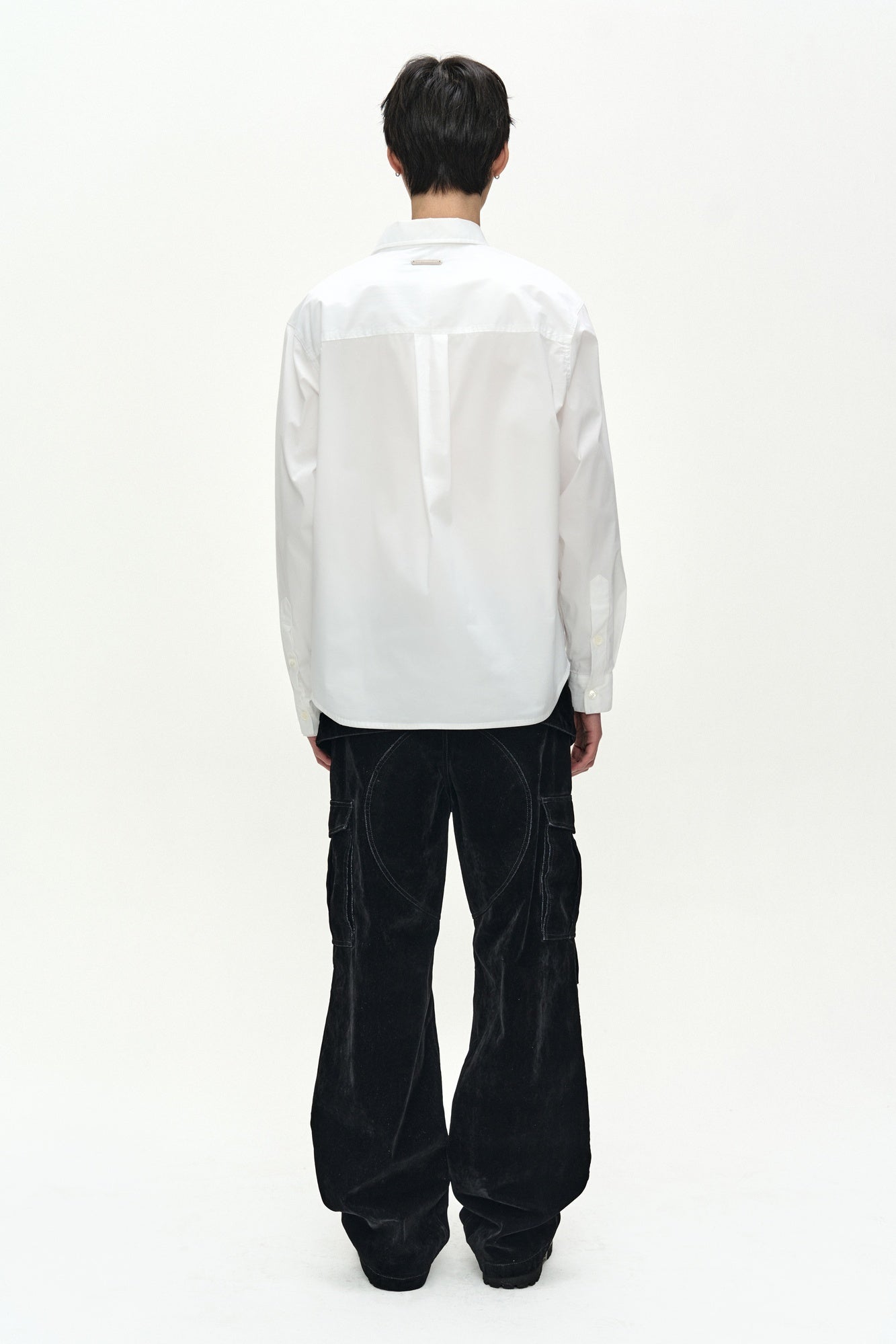 Andersson Bell - Asymmetric Layered Shirt (white/white Stripe) (White/White Stripe) product image 2 | TRAB K-Fashion Australia
