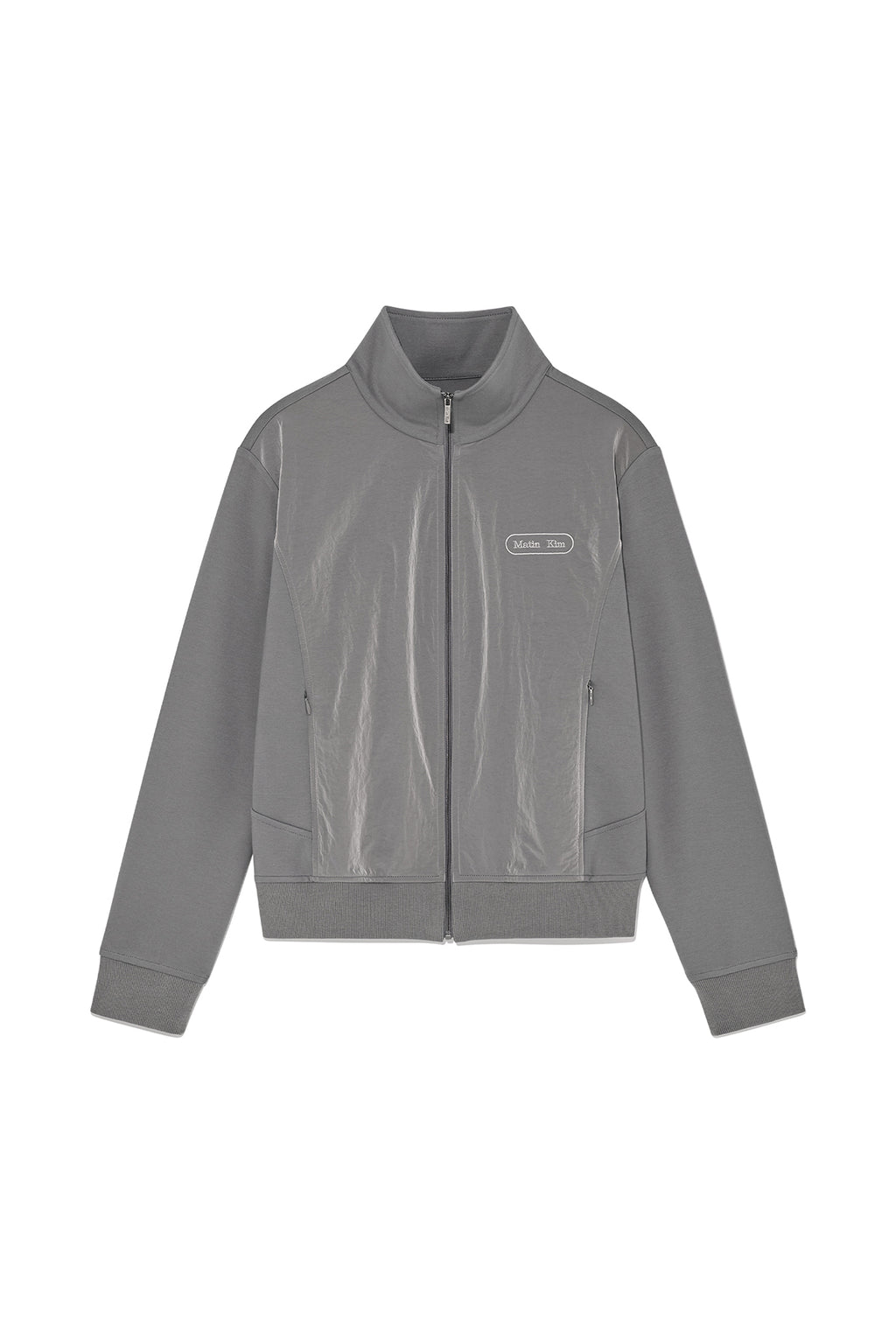 Matin Kim - High Neck Windbreaker Zip Up (Grey) product image 1 | TRAB K-Fashion Australia